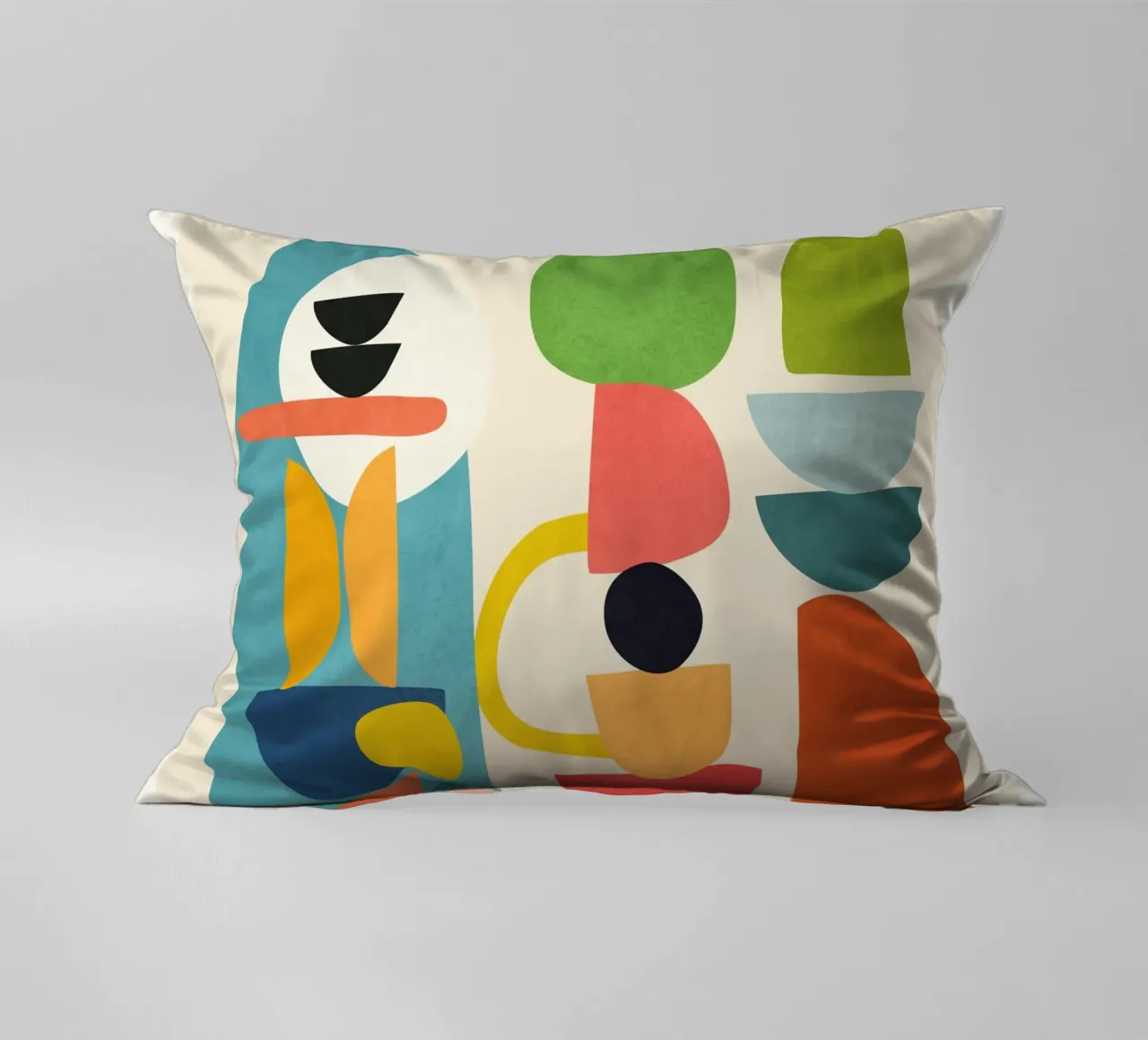 Minimal Abstract Shapes Art 3 Kissen von Flow Line