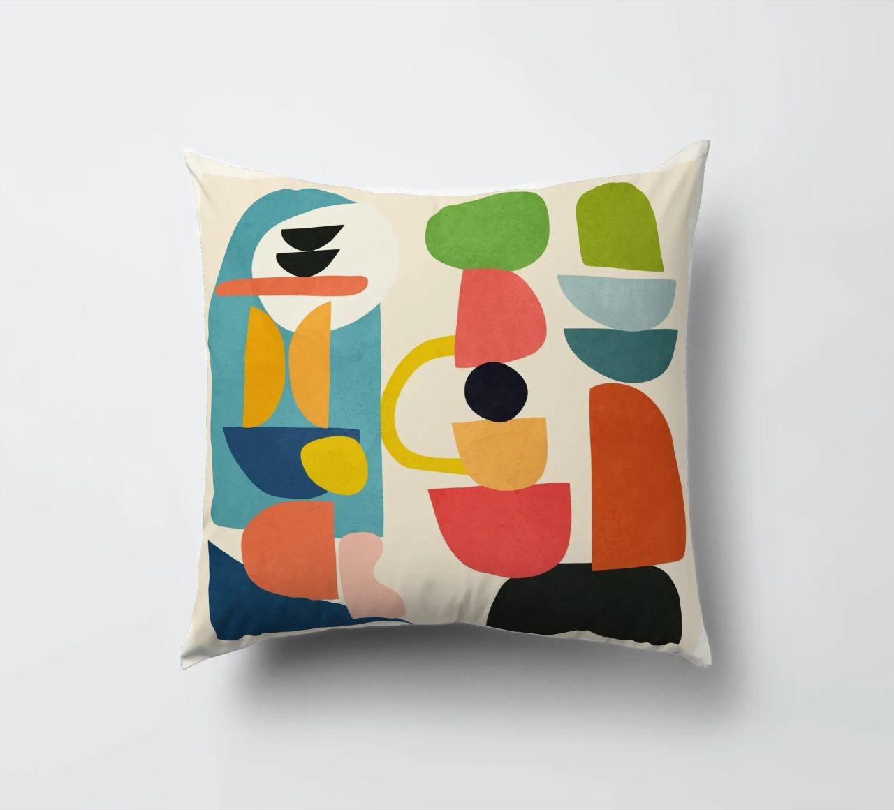 Minimal Abstract Shapes Art 3 cuscino da Flow Line