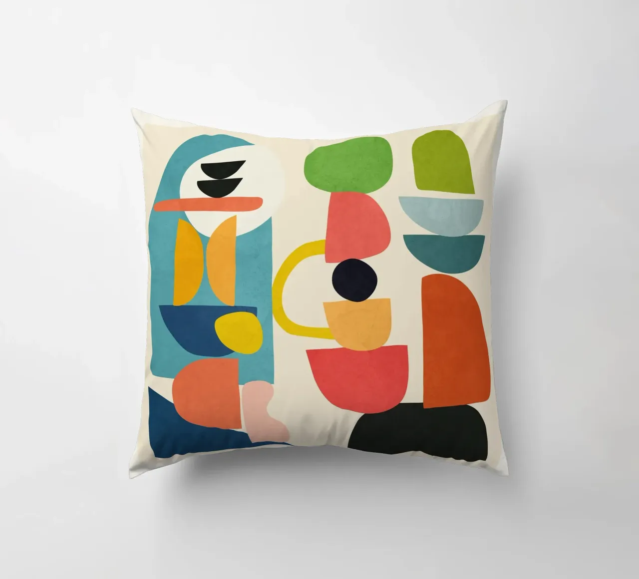 Minimal Abstract Shapes Art 3 Kissen von Flow Line