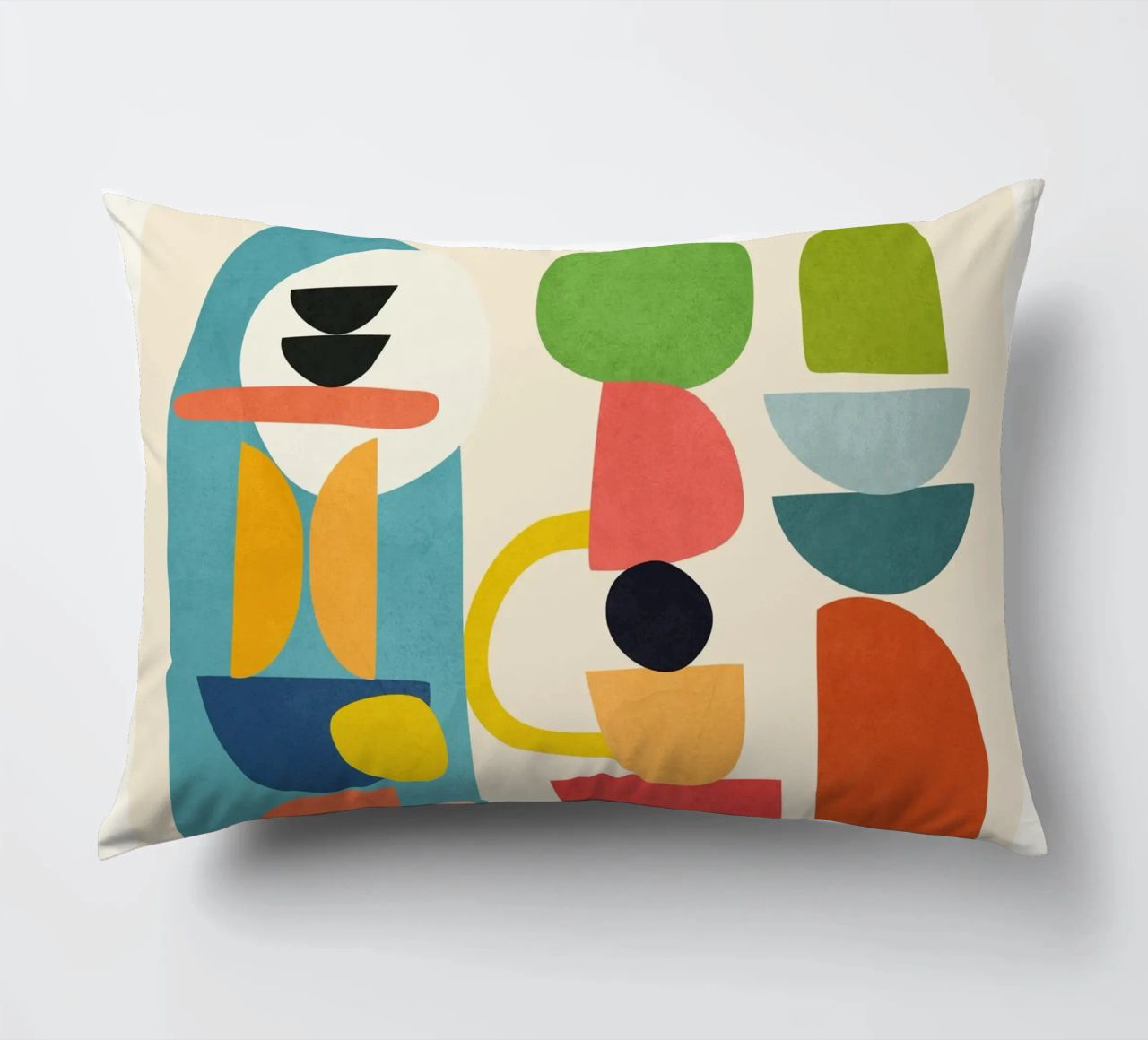 Minimal Abstract Shapes Art 3 cuscino da Flow Line