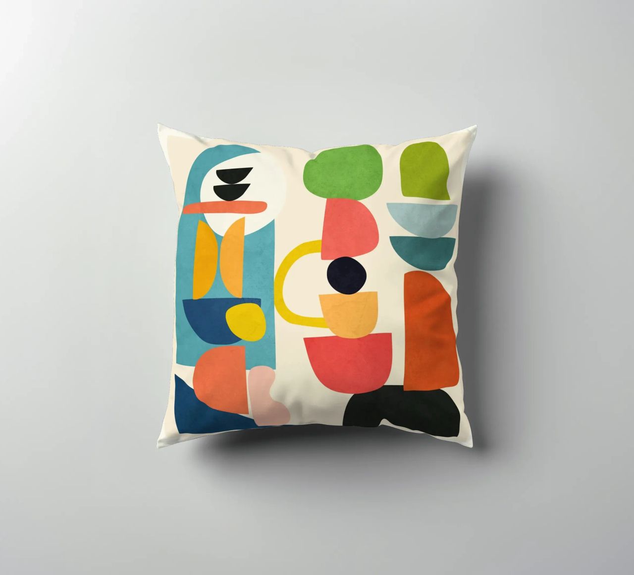Minimal Abstract Shapes Art 3 cuscino da Flow Line