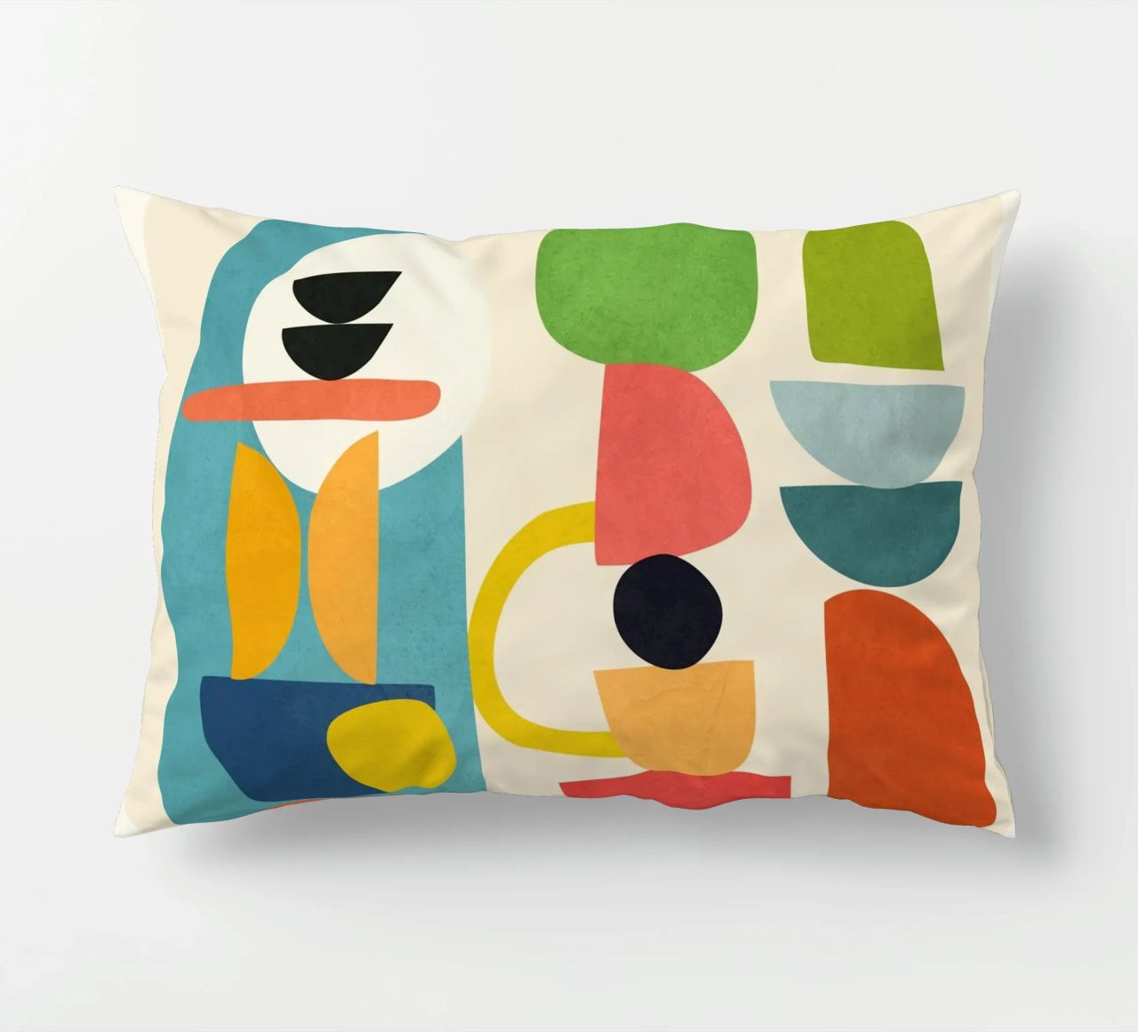 Minimal Abstract Shapes Art 3 cuscino da Flow Line