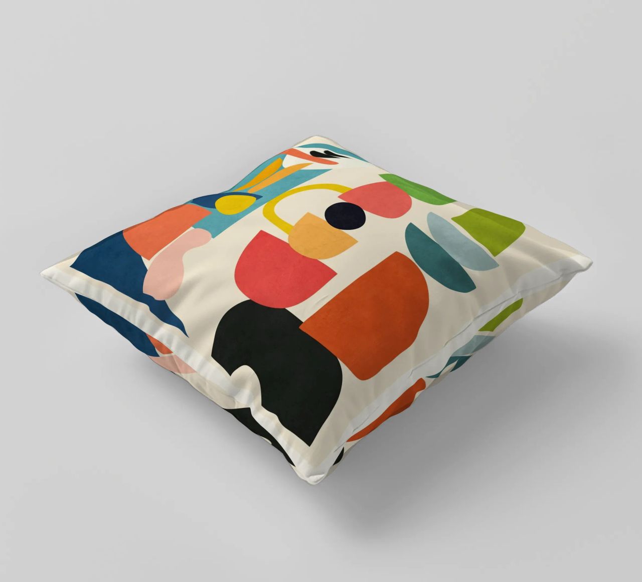 Minimal Abstract Shapes Art 3 cuscino da Flow Line