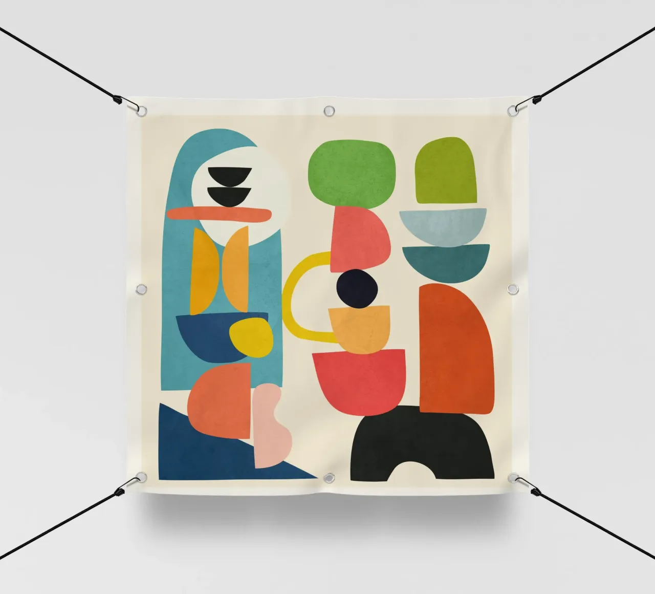 Minimal Abstract Shapes Art 3 telo in pvc da Flow Line