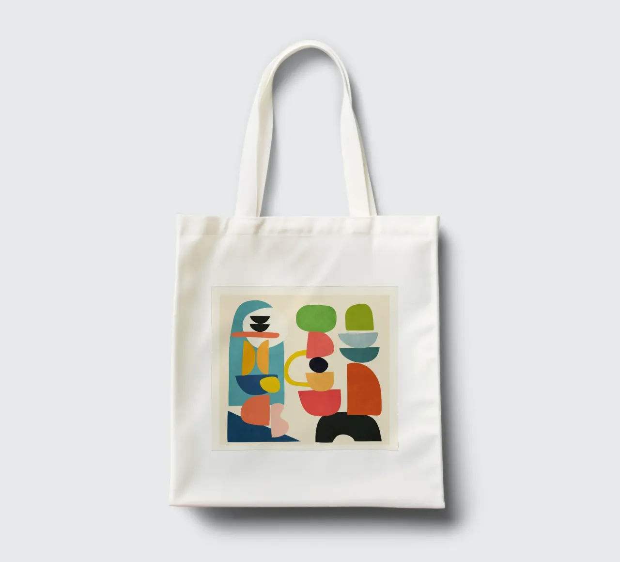Minimal Abstract Shapes Art 3 borsa in juta da Flow Line
