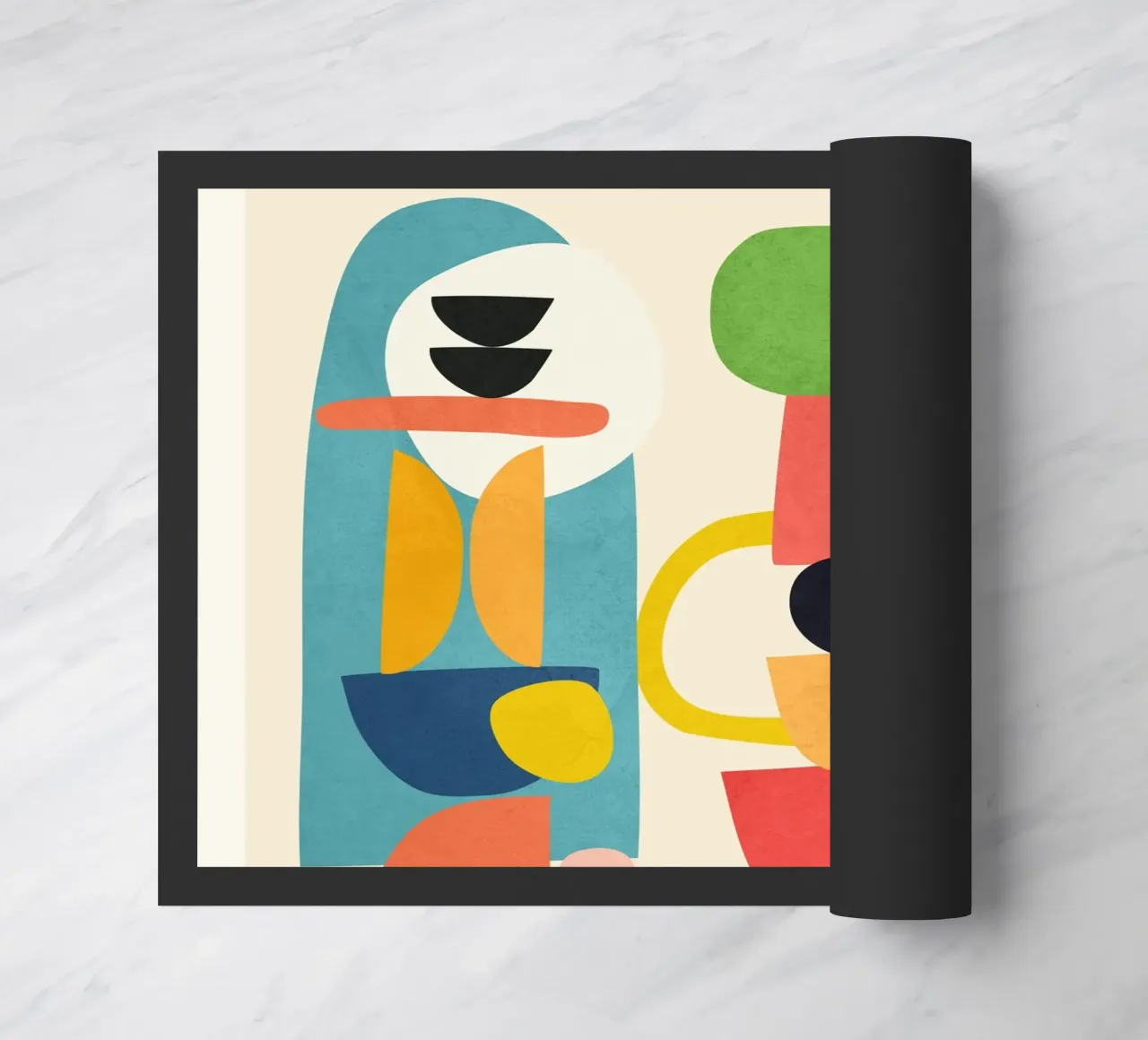 Minimal Abstract Shapes Art 3 Fußmatte von Flow Line
