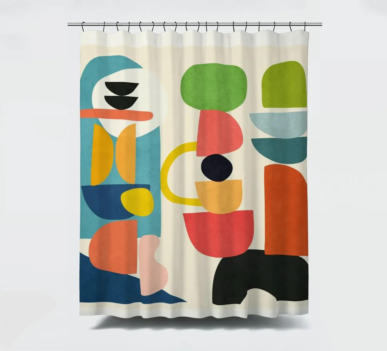 Minimal Abstract Shapes Art 3 Duschvorhang von Flow Line