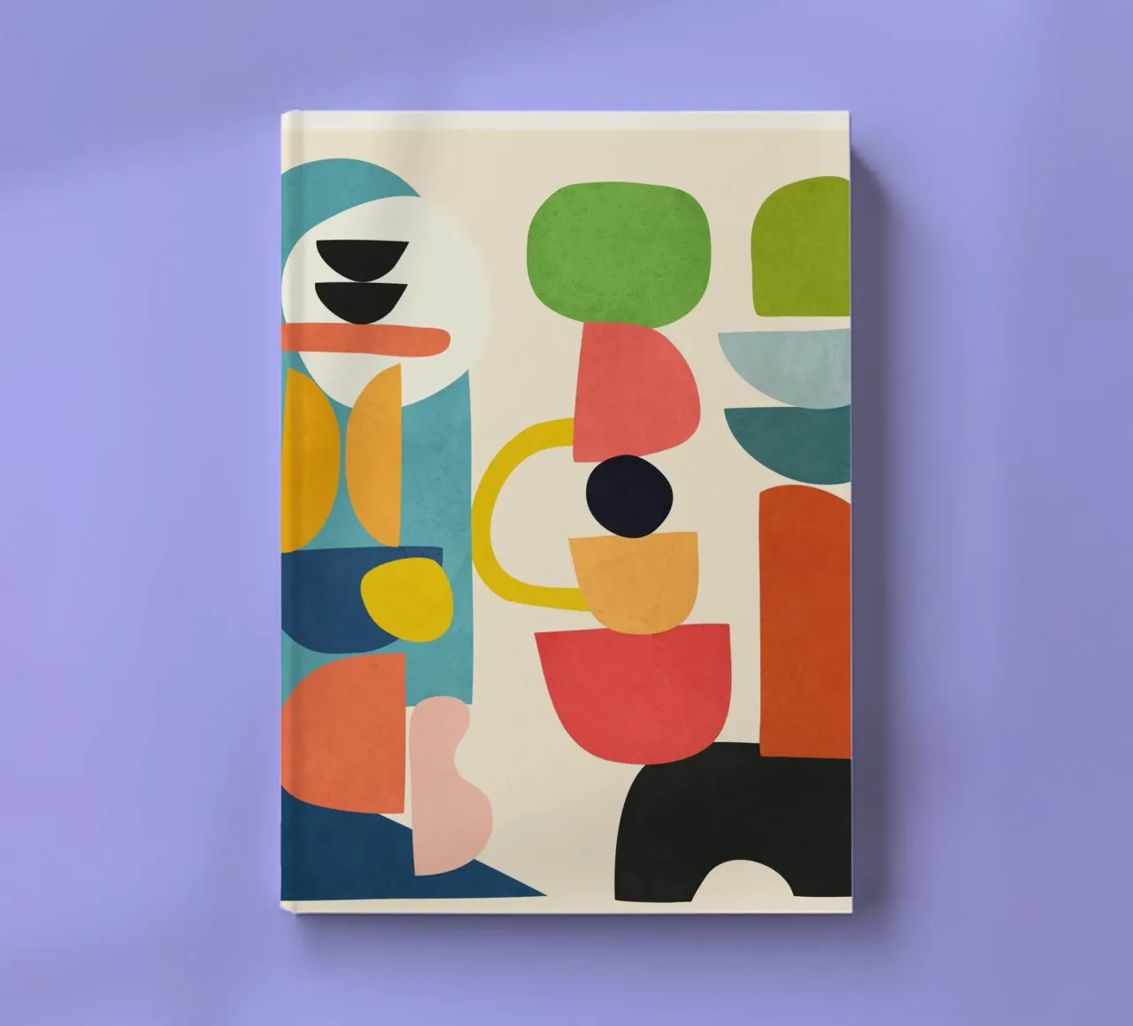 Minimal Abstract Shapes Art 3 carnet de notes de Flow Line