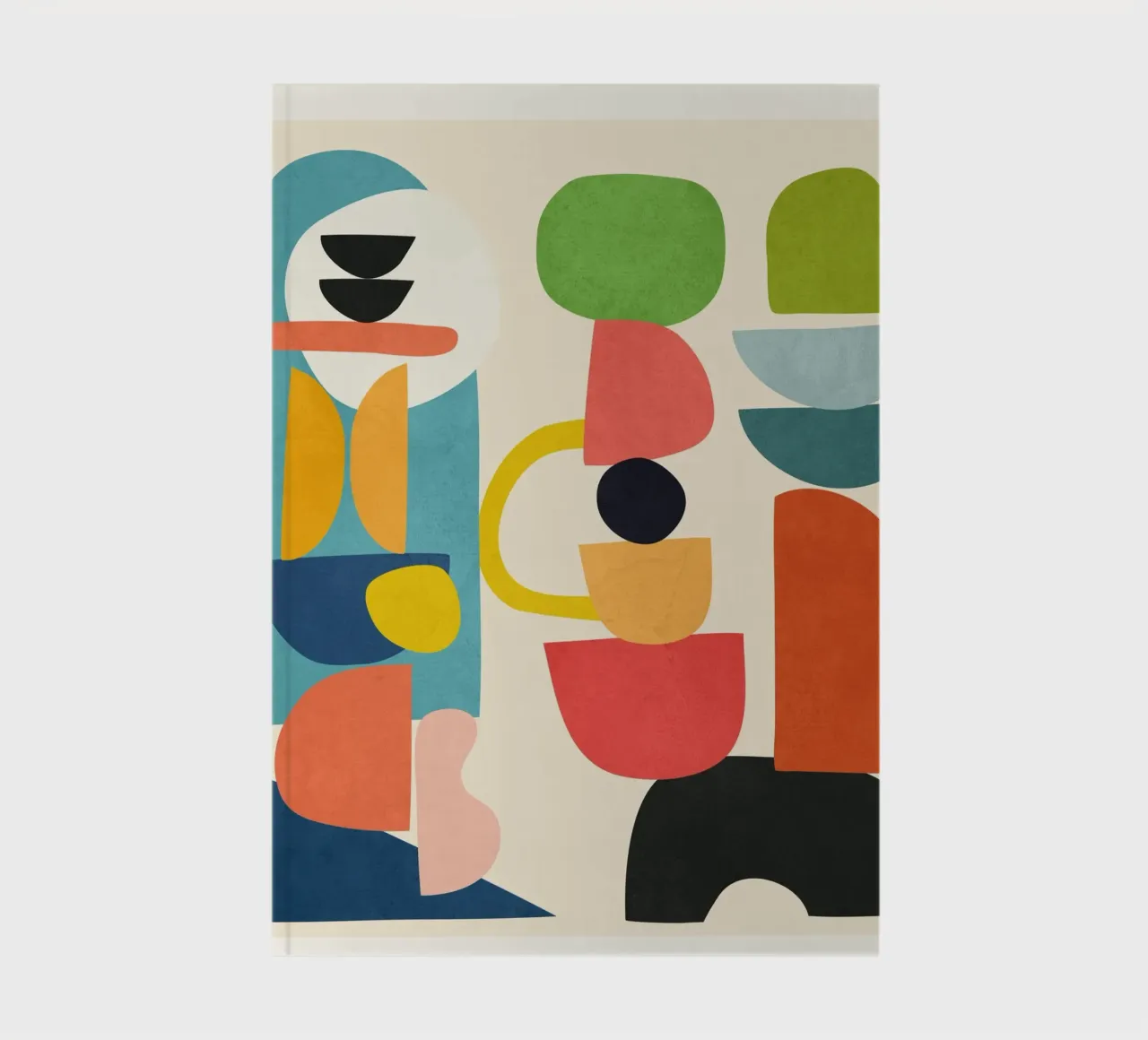 Minimal Abstract Shapes Art 3 carnet de notes de Flow Line