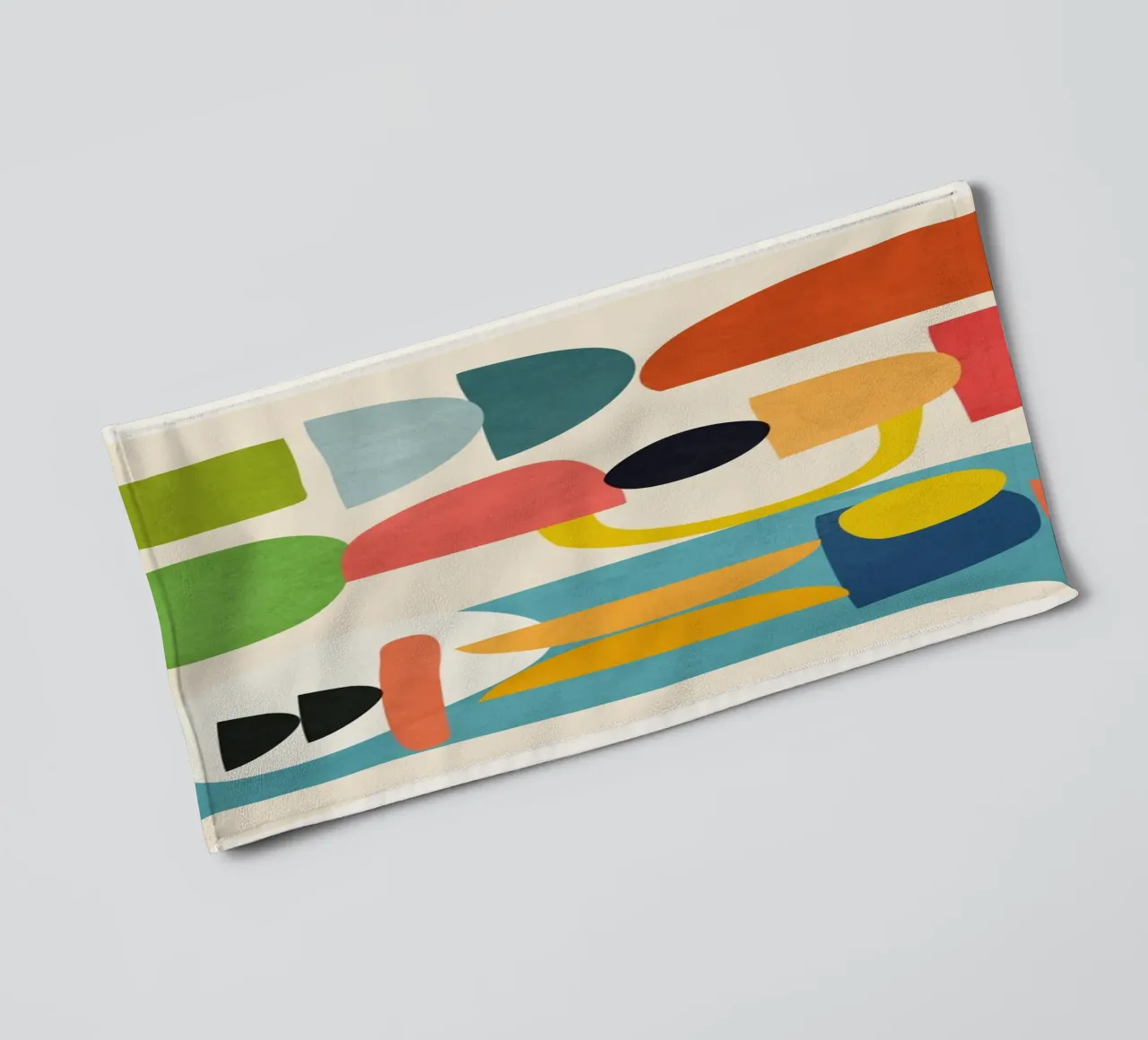 Minimal Abstract Shapes Art 3 asciugamano da bagno da Flow Line