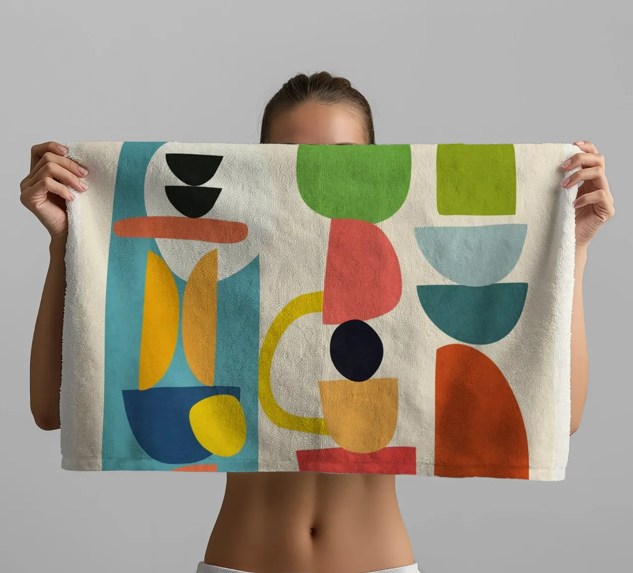 Minimal Abstract Shapes Art 3 asciugamano da bagno da Flow Line