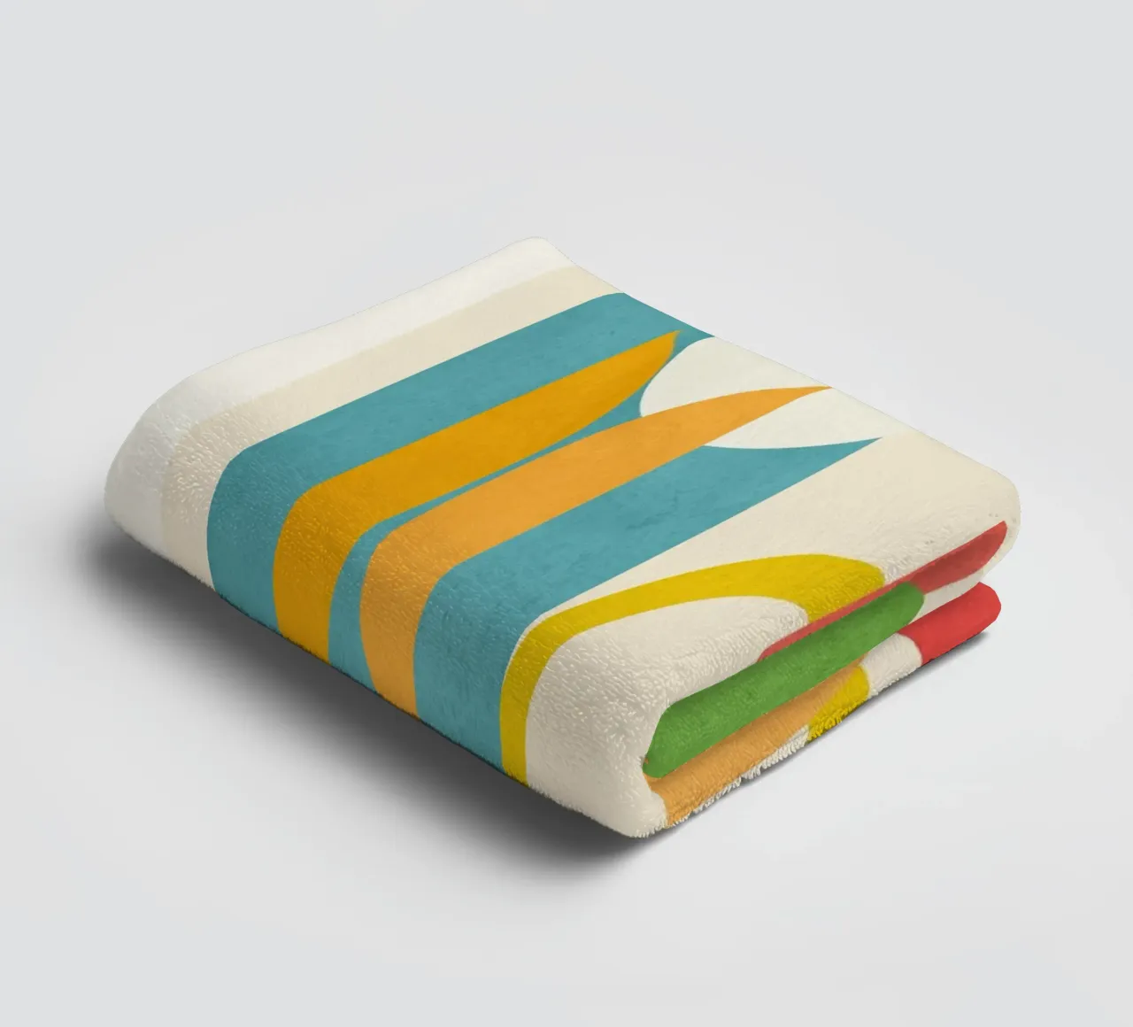 Minimal Abstract Shapes Art 3 Handtuch von Flow Line