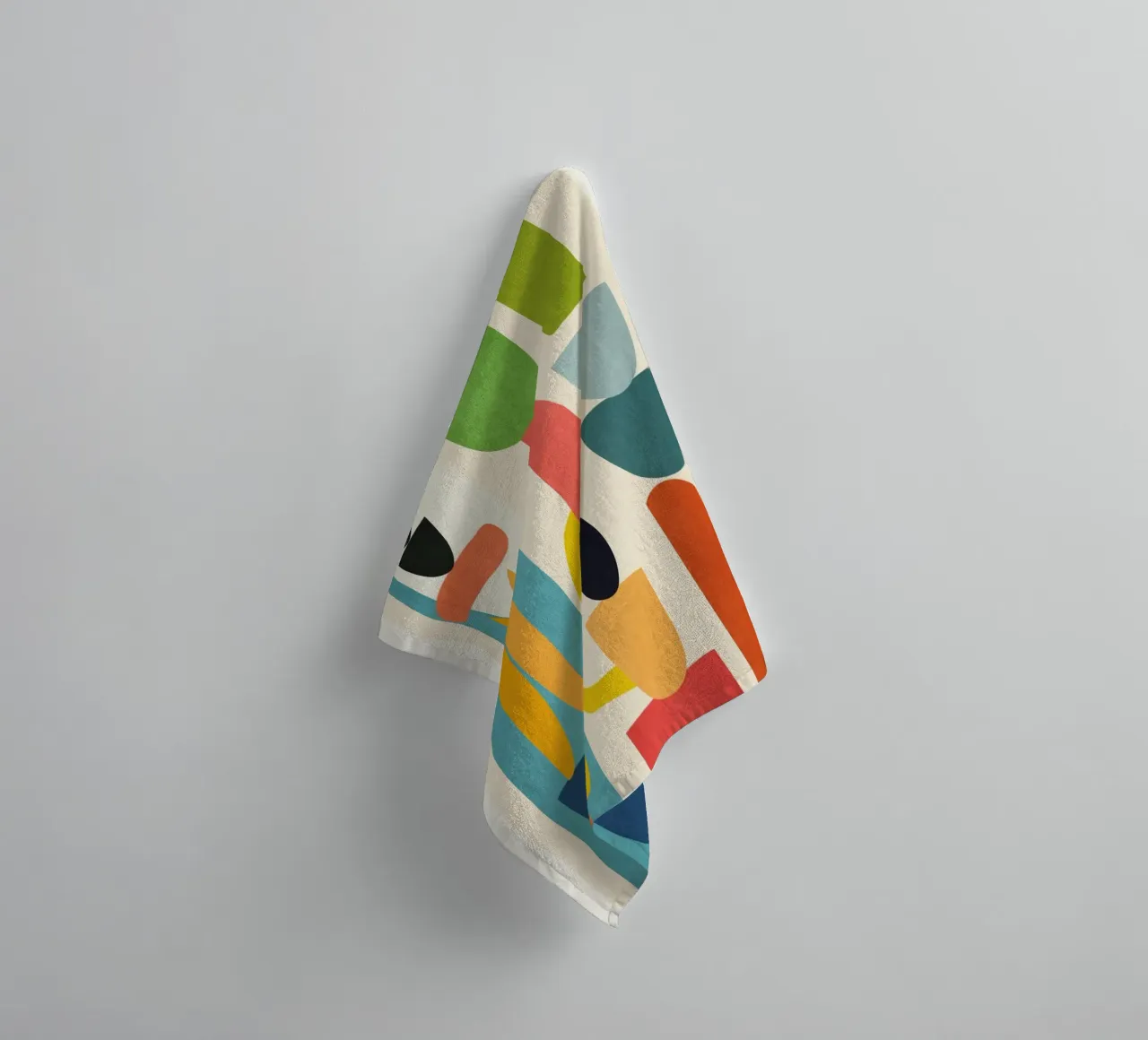 Minimal Abstract Shapes Art 3 Handtuch von Flow Line