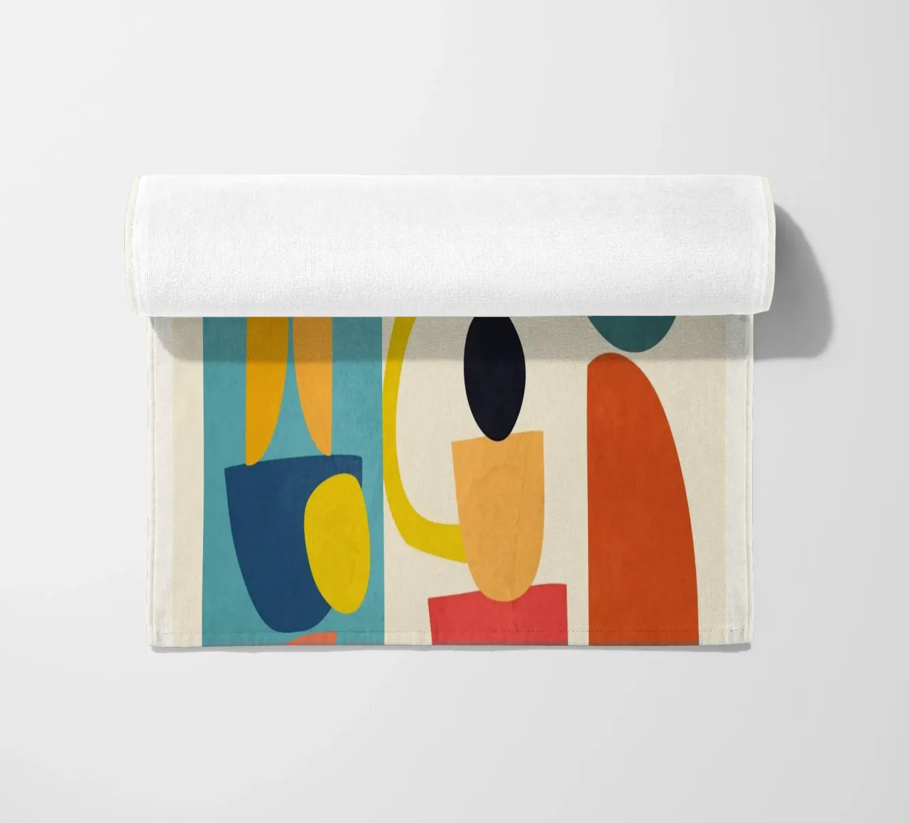 Minimal Abstract Shapes Art 3 beach towel by Flow Line