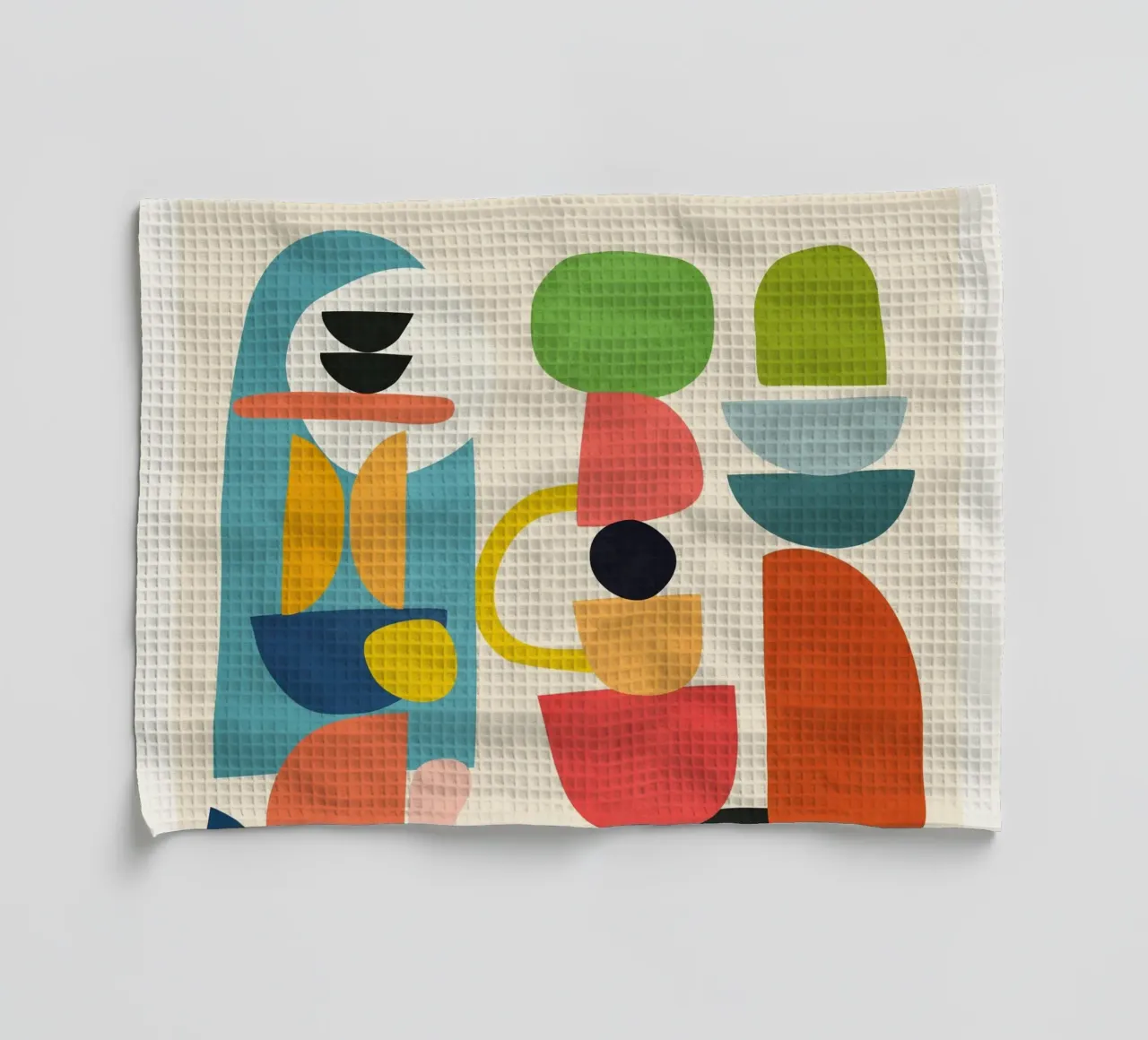Minimal Abstract Shapes Art 3 paño de cocina de Flow Line