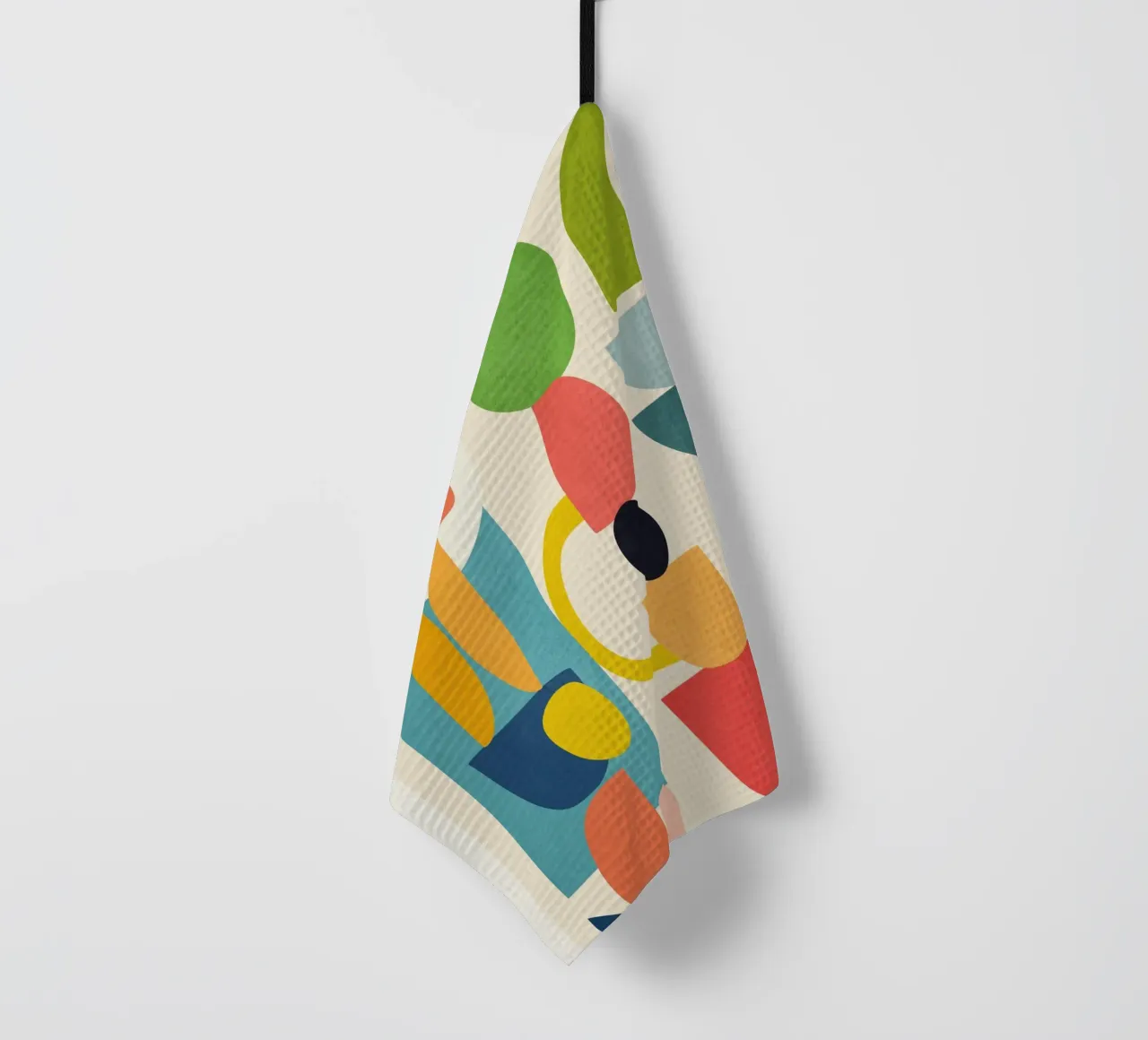 Minimal Abstract Shapes Art 3 torchon de Flow Line