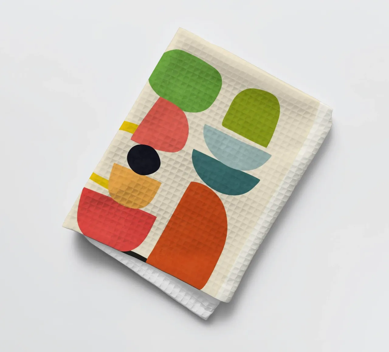 Minimal Abstract Shapes Art 3 torchon de Flow Line