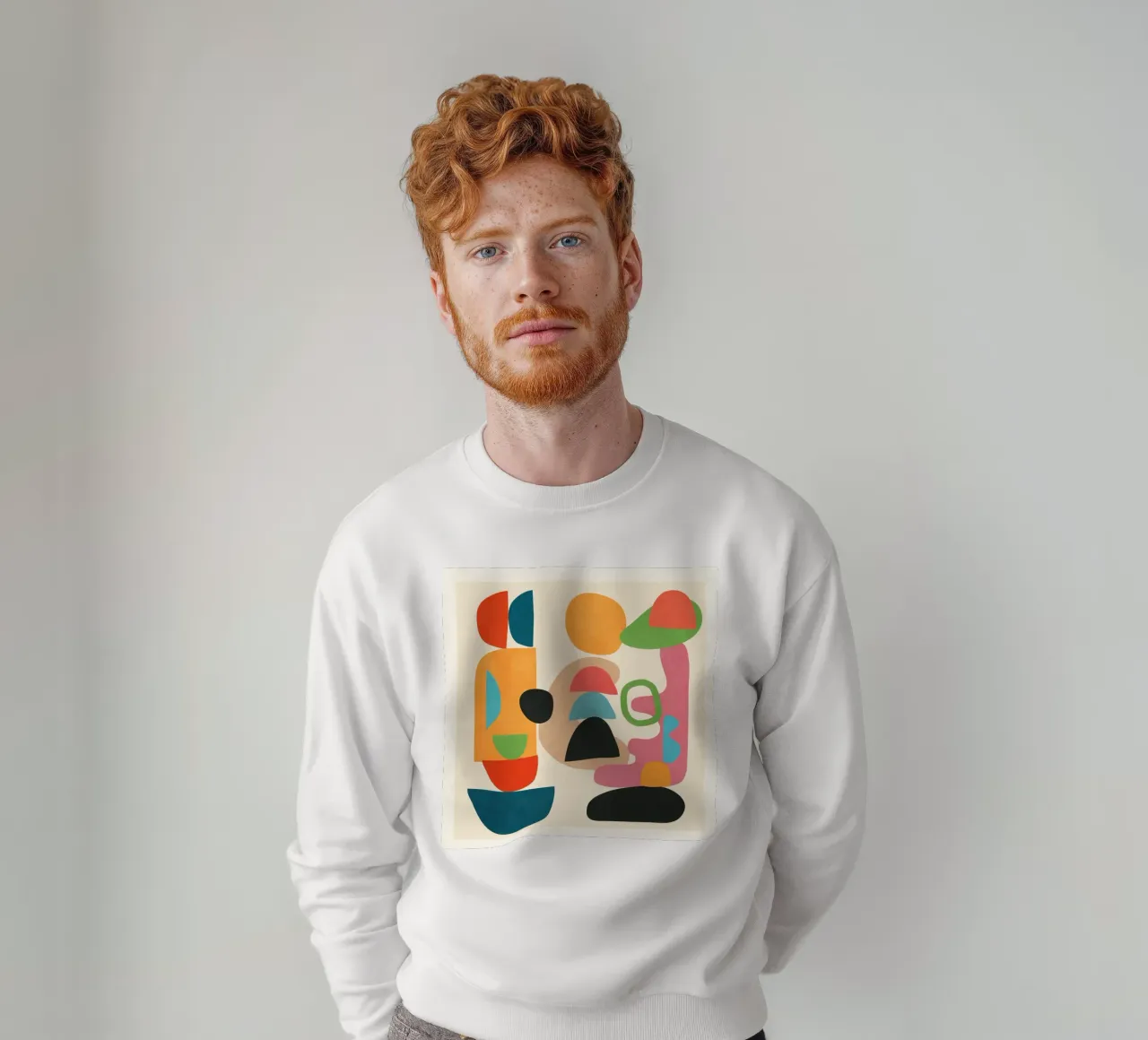 Minimal Abstract Shapes Art 5 sweatshirt van Flow Line