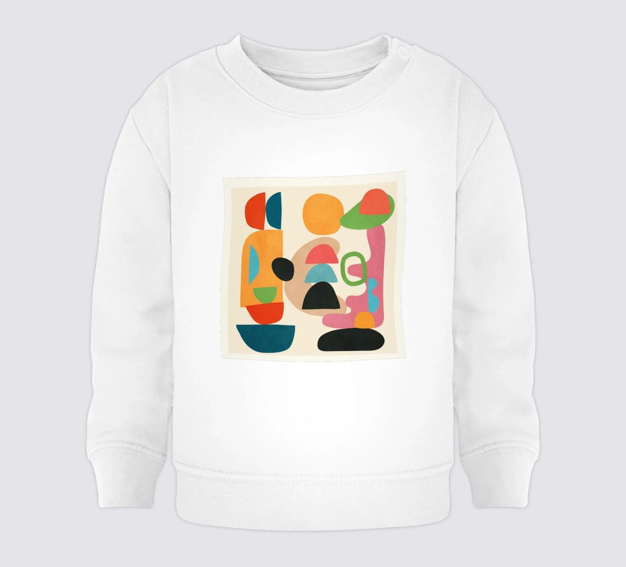 Minimal Abstract Shapes Art 5 felpa neonato da Flow Line