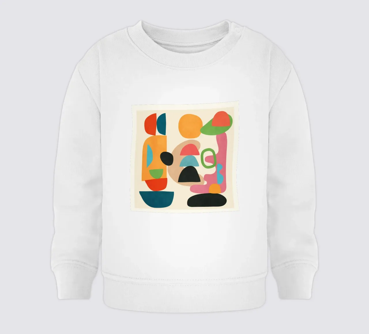 Minimal Abstract Shapes Art 5 felpa neonato da Flow Line