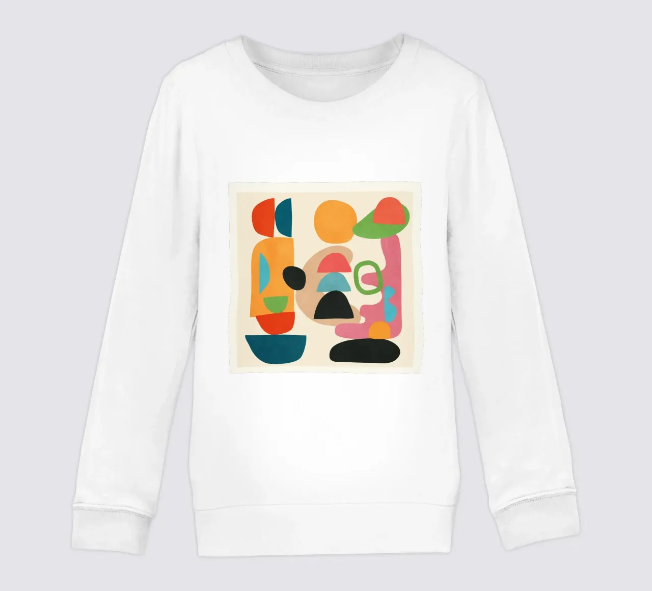 Minimal Abstract Shapes Art 5 felpa bambino da Flow Line