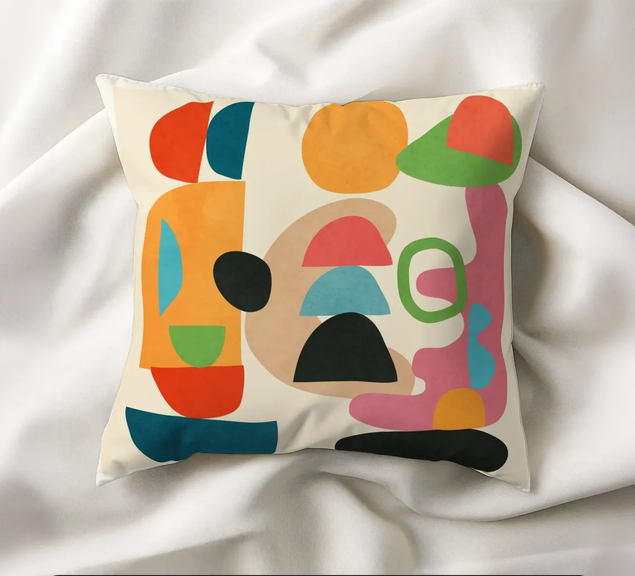 Minimal Abstract Shapes Art 5 cuscino da Flow Line