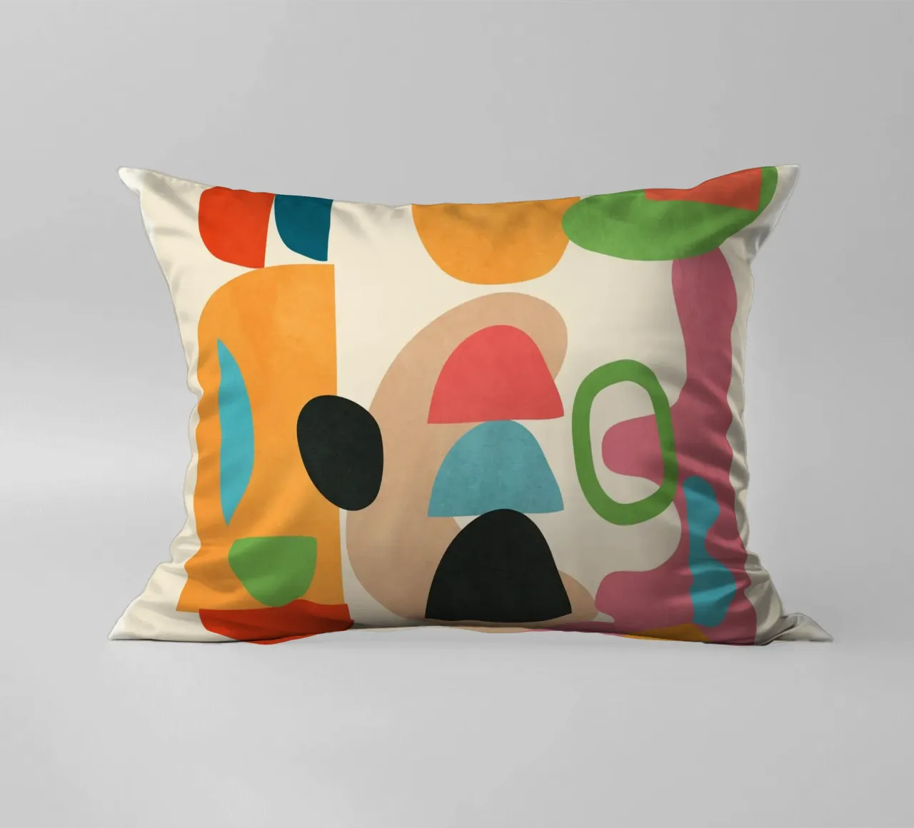 Minimal Abstract Shapes Art 5 cuscino da Flow Line