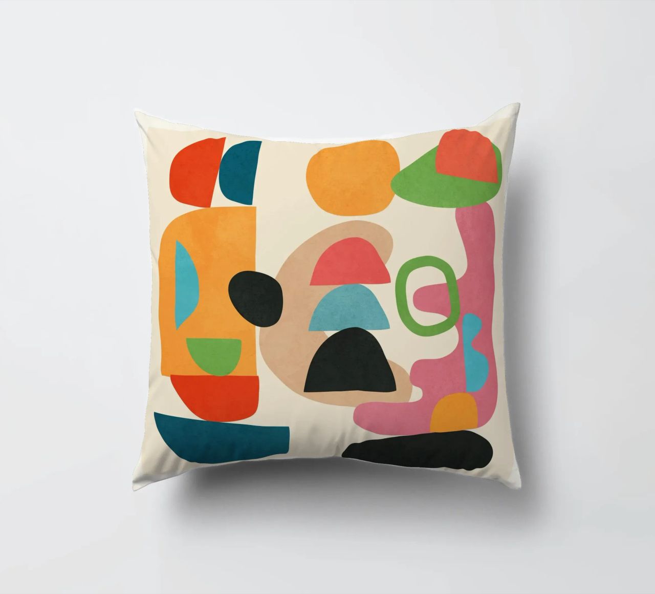 Minimal Abstract Shapes Art 5 cuscino da Flow Line