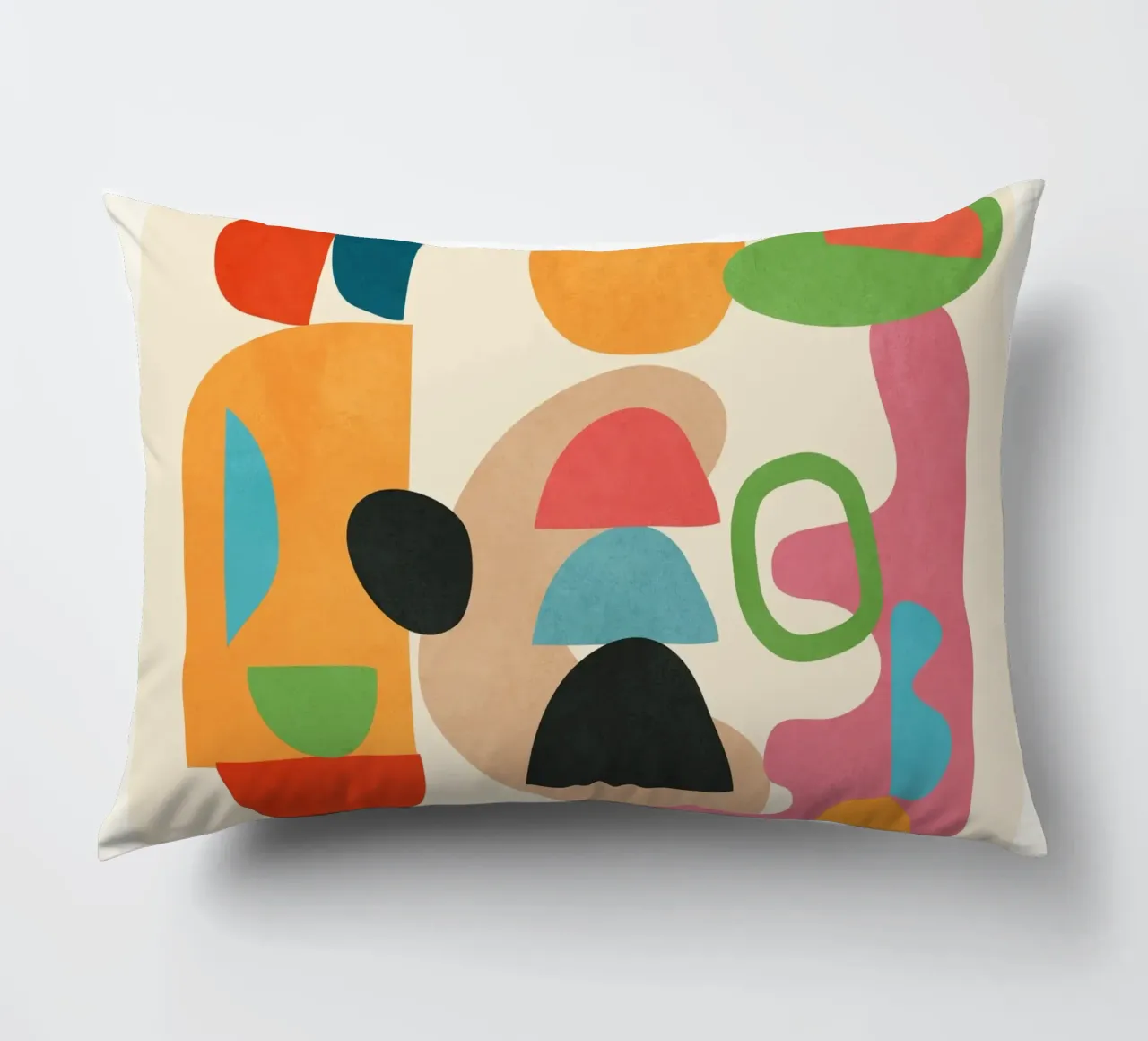 Minimal Abstract Shapes Art 5 cuscino da Flow Line