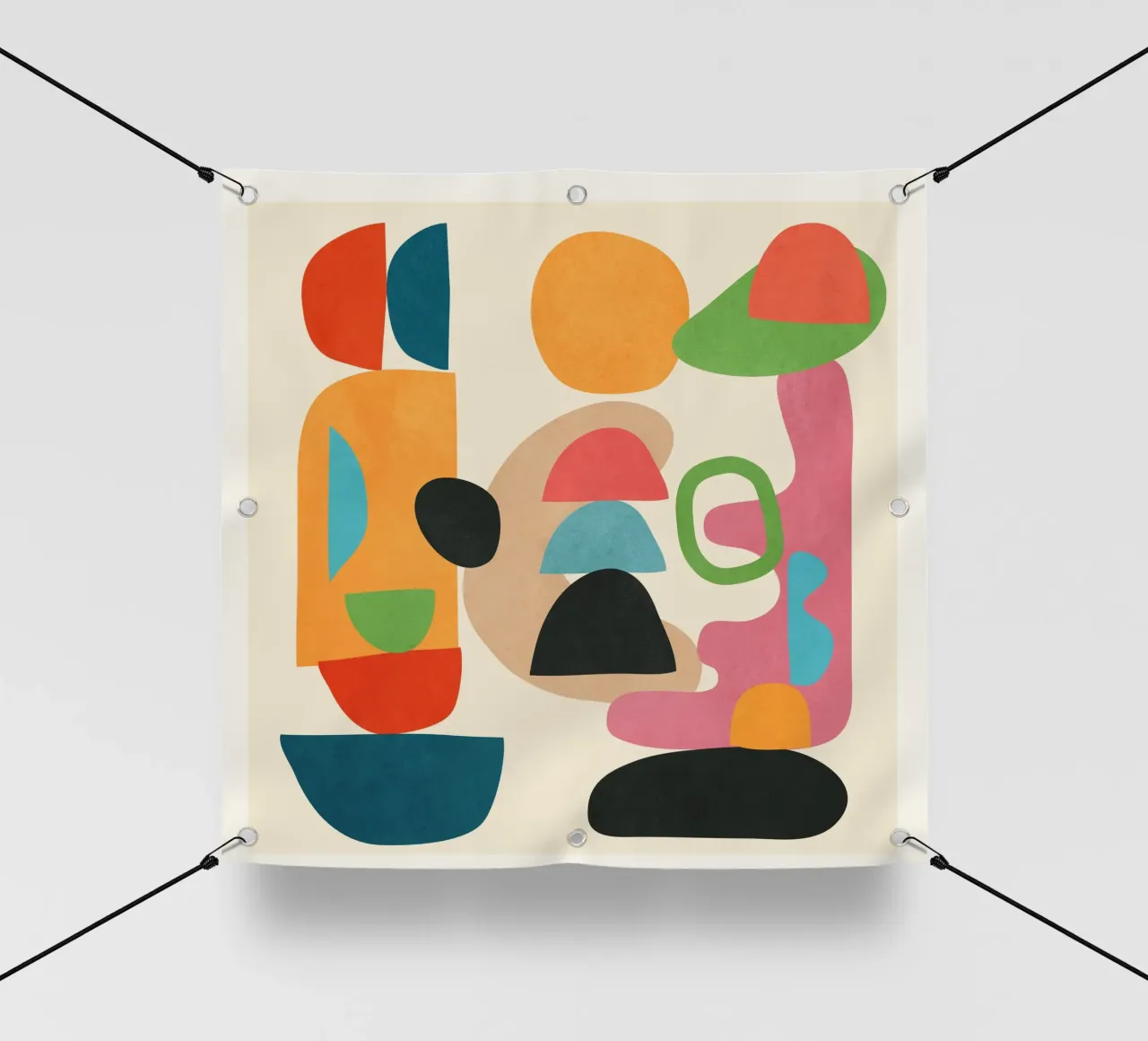 Minimal Abstract Shapes Art 5 telo in pvc da Flow Line