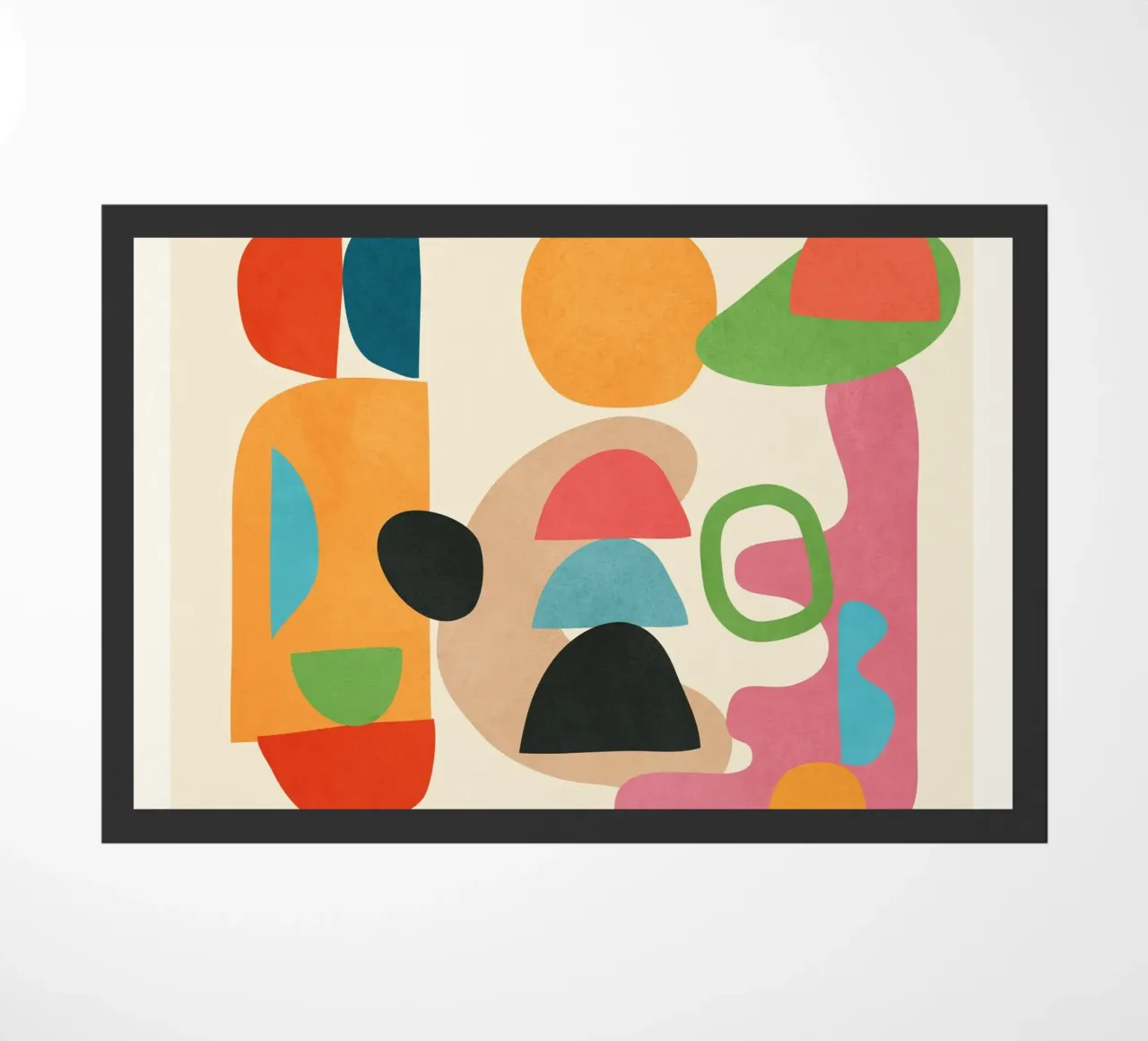 Minimal Abstract Shapes Art 5 Fußmatte von Flow Line