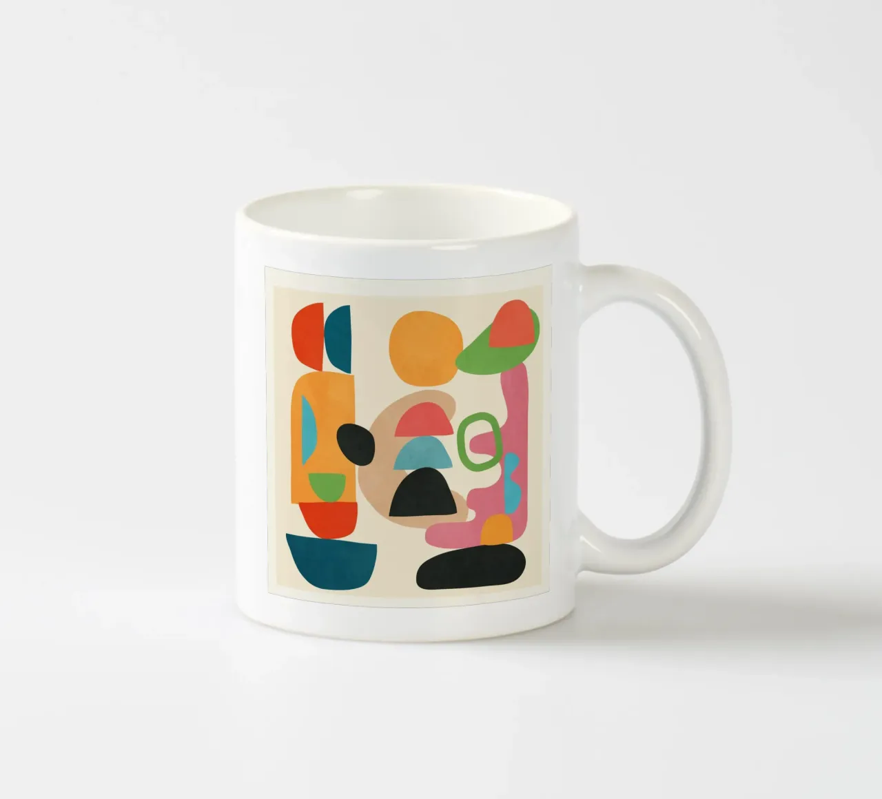 Minimal Abstract Shapes Art 5 mug en céramique de Flow Line