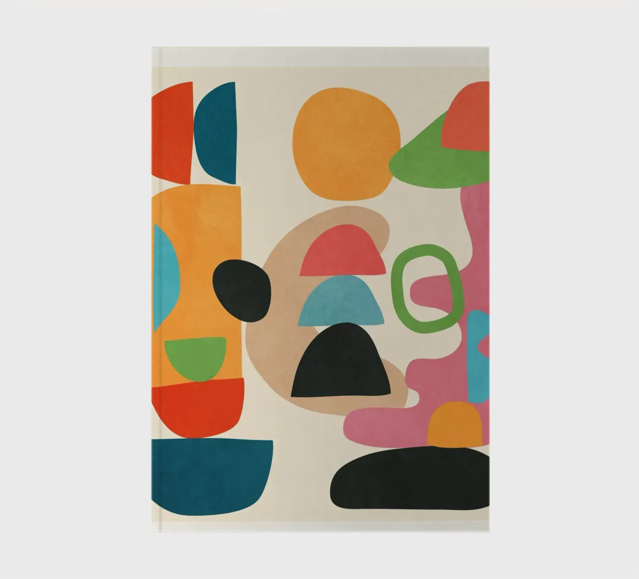 Minimal Abstract Shapes Art 5 Notizbuch von Flow Line