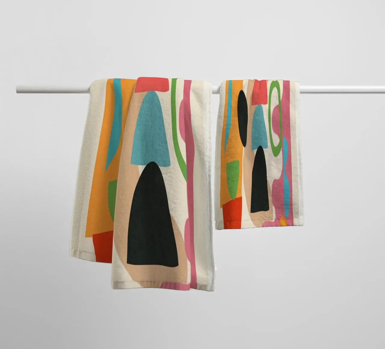 Minimal Abstract Shapes Art 5 asciugamano da bagno da Flow Line