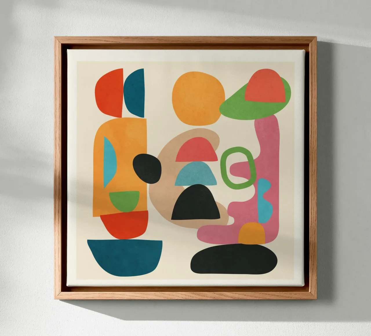 Minimal Abstract Shapes Art 5 tela con Cornice a cassetta da Flow Line