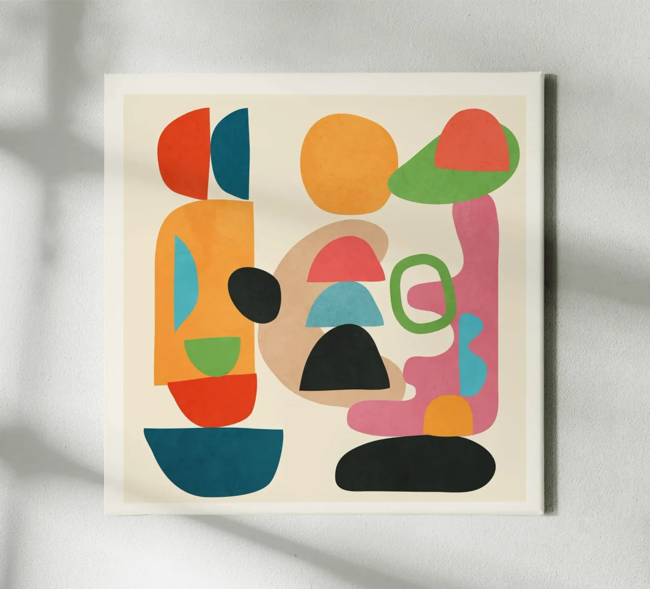 Minimal Abstract Shapes Art 5 tela con Cornice a cassetta da Flow Line