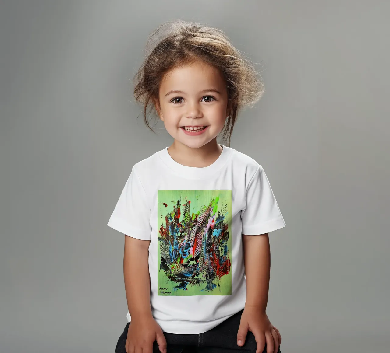 MESSAGE FROM THE HEART 13 t-shirt bambini da Thierry Vobmann Abstract painting