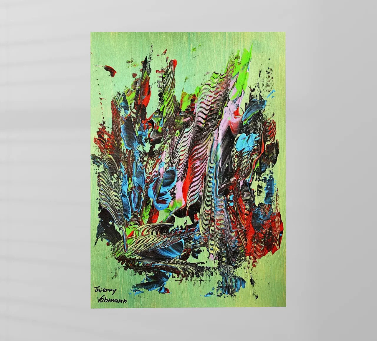 MESSAGE FROM THE HEART 13 pellicola backlit da Thierry Vobmann Abstract painting