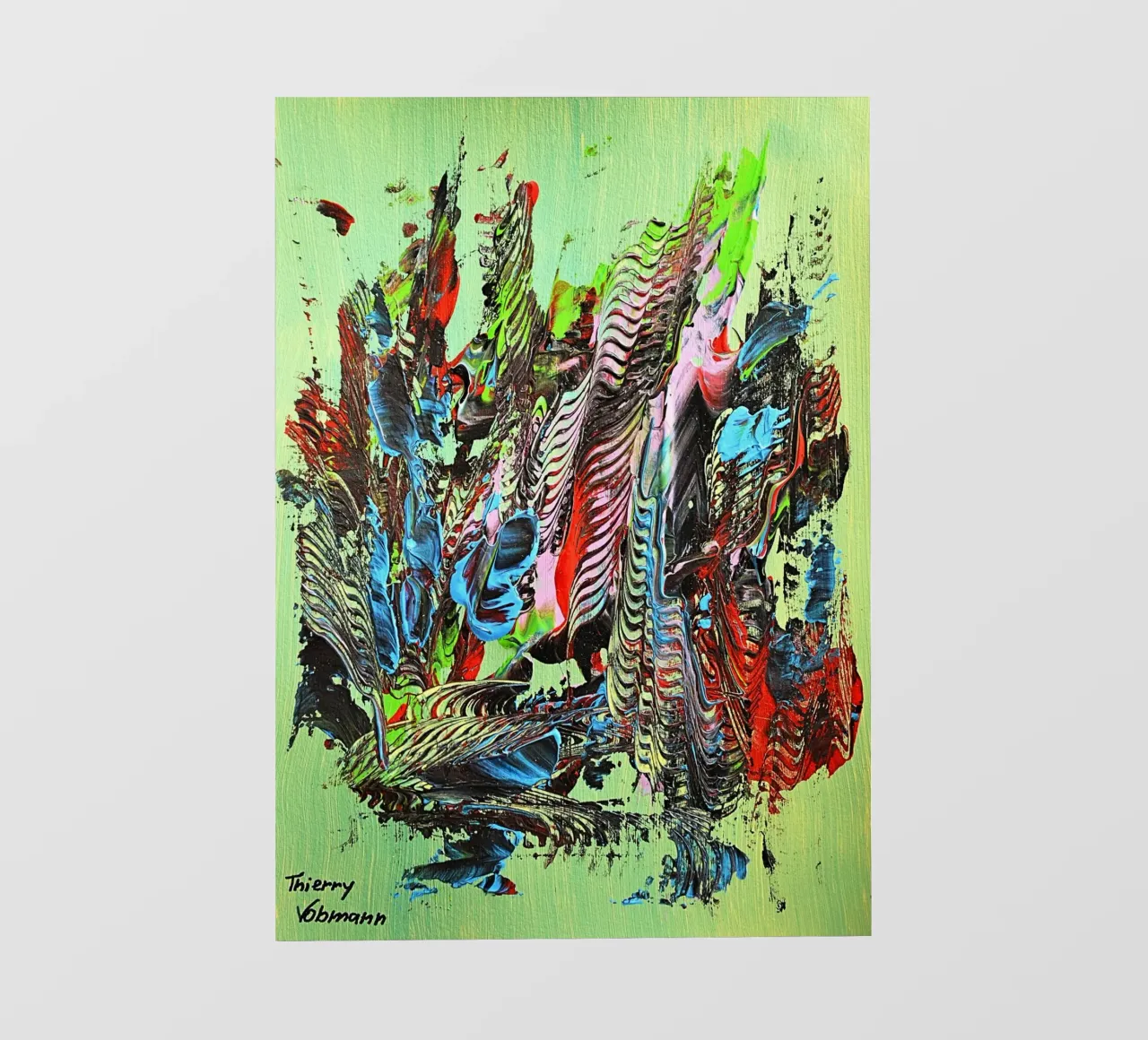 MESSAGE FROM THE HEART 13 papel para pared de Thierry Vobmann Abstract painting