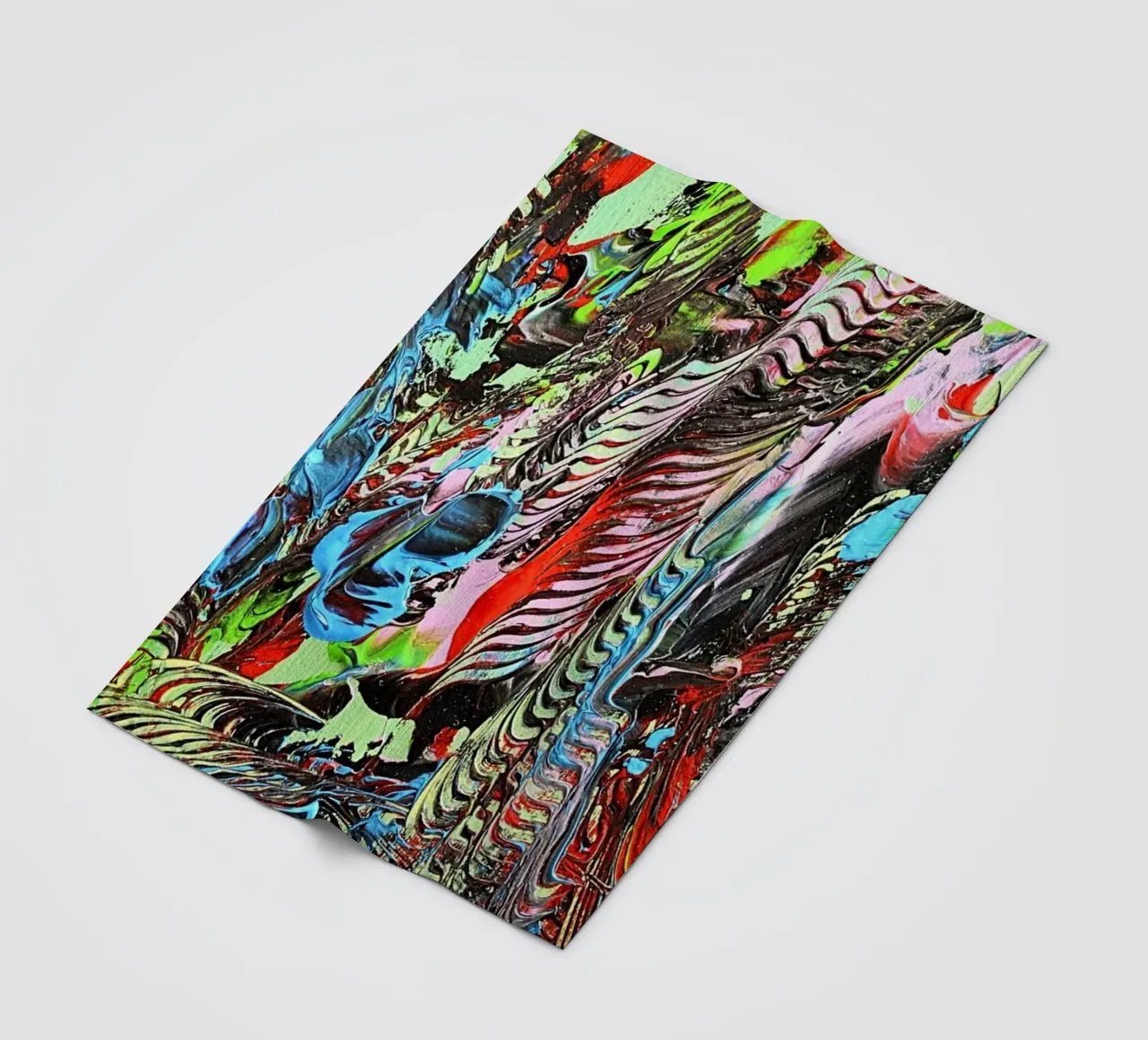 MESSAGE FROM THE HEART 13 coperta in pile da Thierry Vobmann Abstract painting