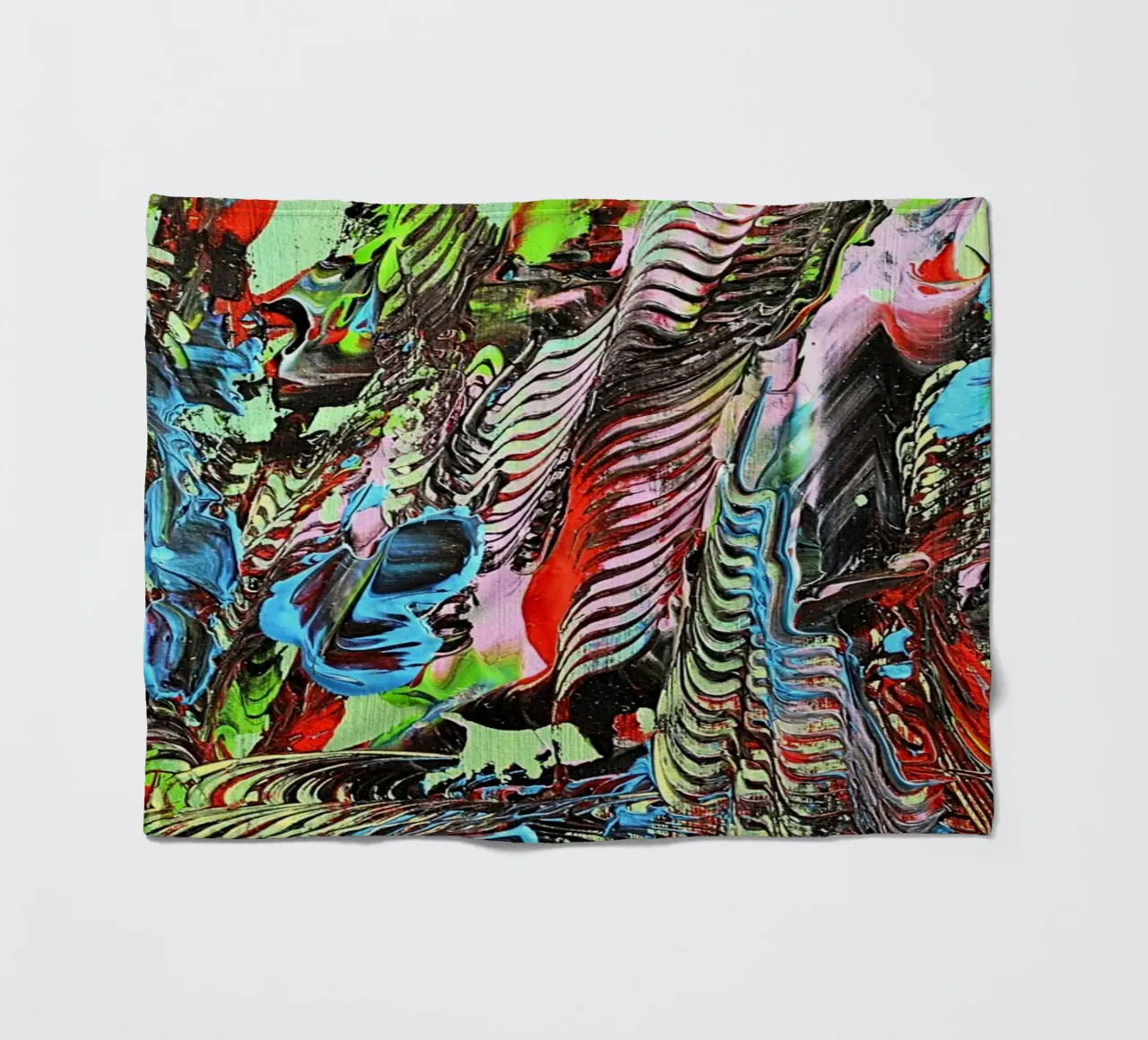 MESSAGE FROM THE HEART 13 coperta in pile da Thierry Vobmann Abstract painting