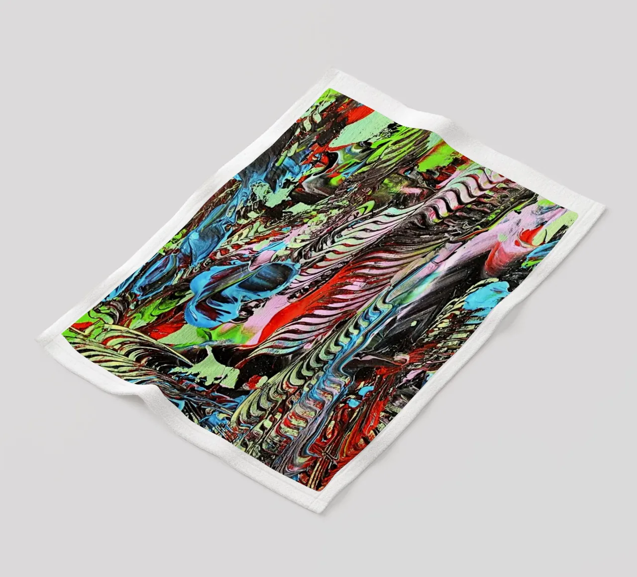 MESSAGE FROM THE HEART 13 coperta in pile da Thierry Vobmann Abstract painting