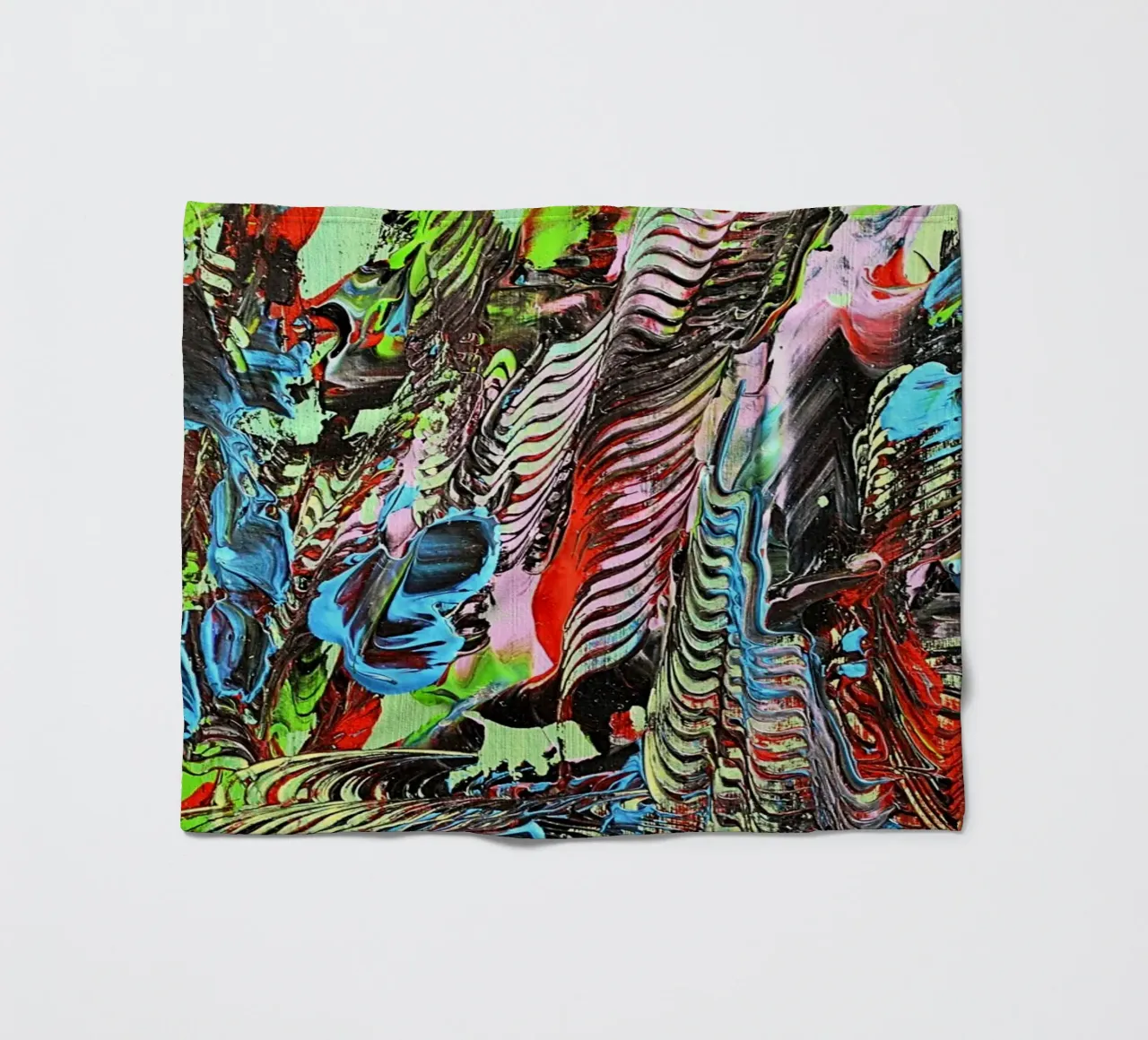 MESSAGE FROM THE HEART 13 coperta in pile da Thierry Vobmann Abstract painting