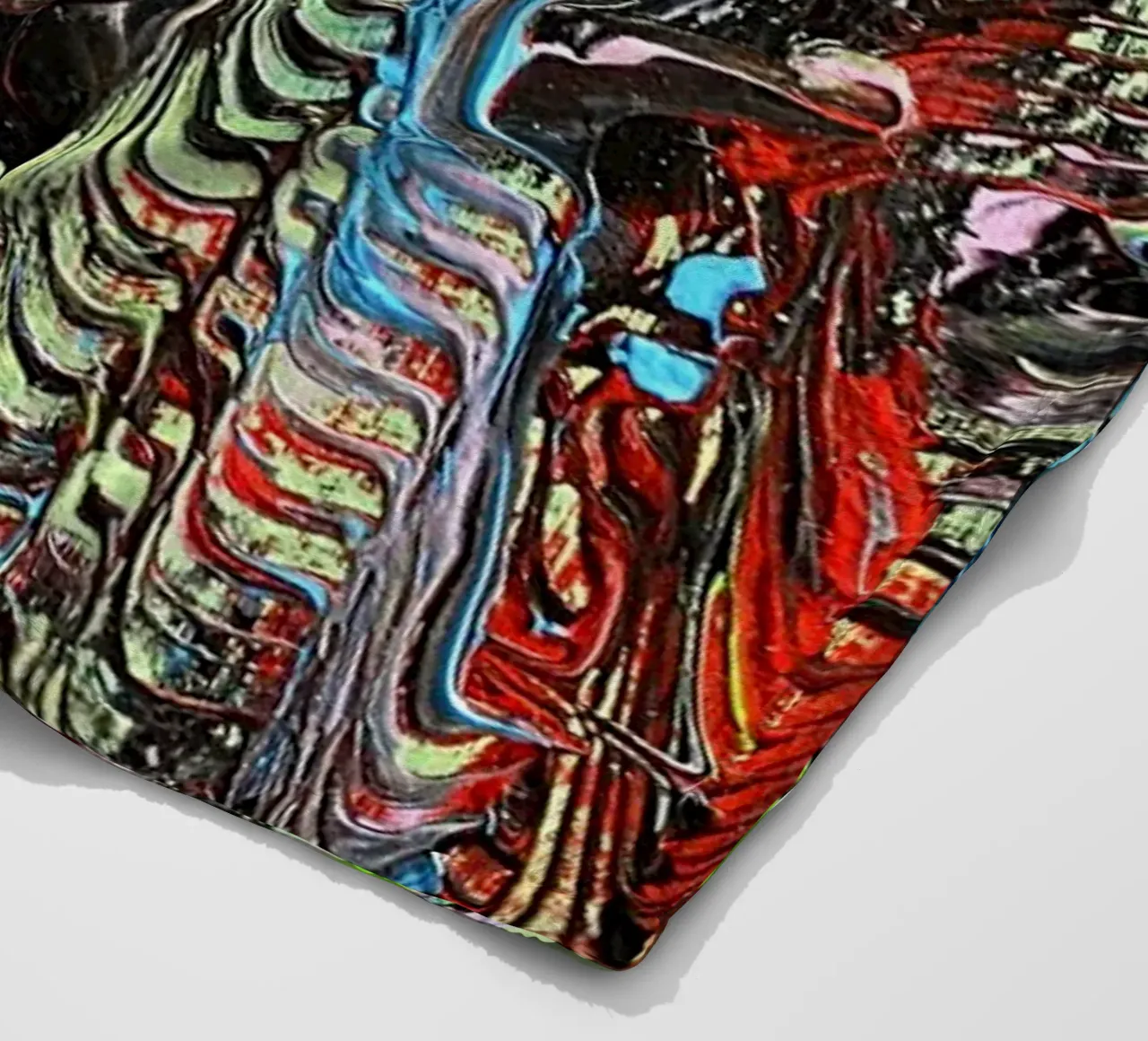 MESSAGE FROM THE HEART 13 coperta in pile da Thierry Vobmann Abstract painting