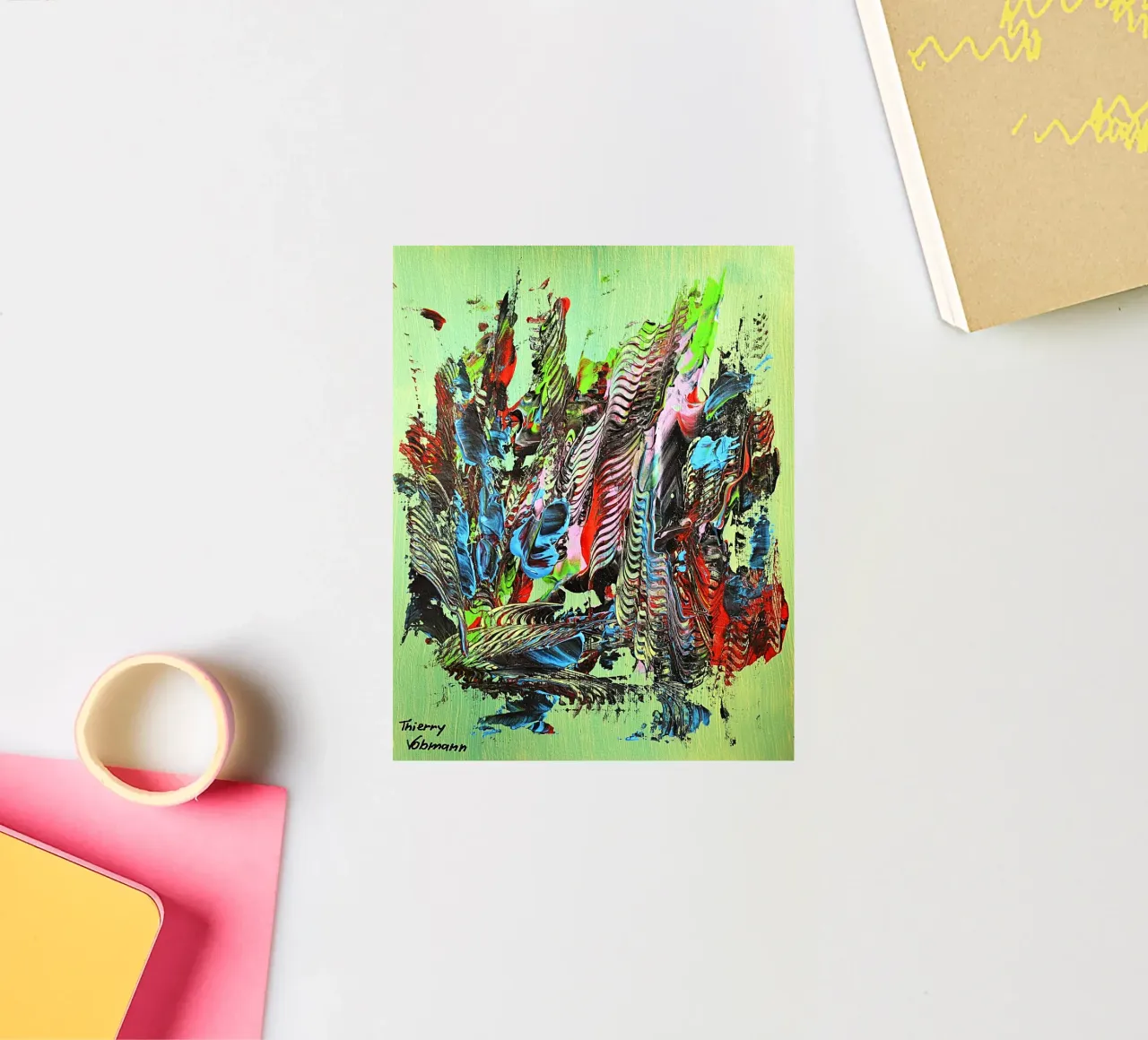 MESSAGE FROM THE HEART 13 adesivo da Thierry Vobmann Abstract painting