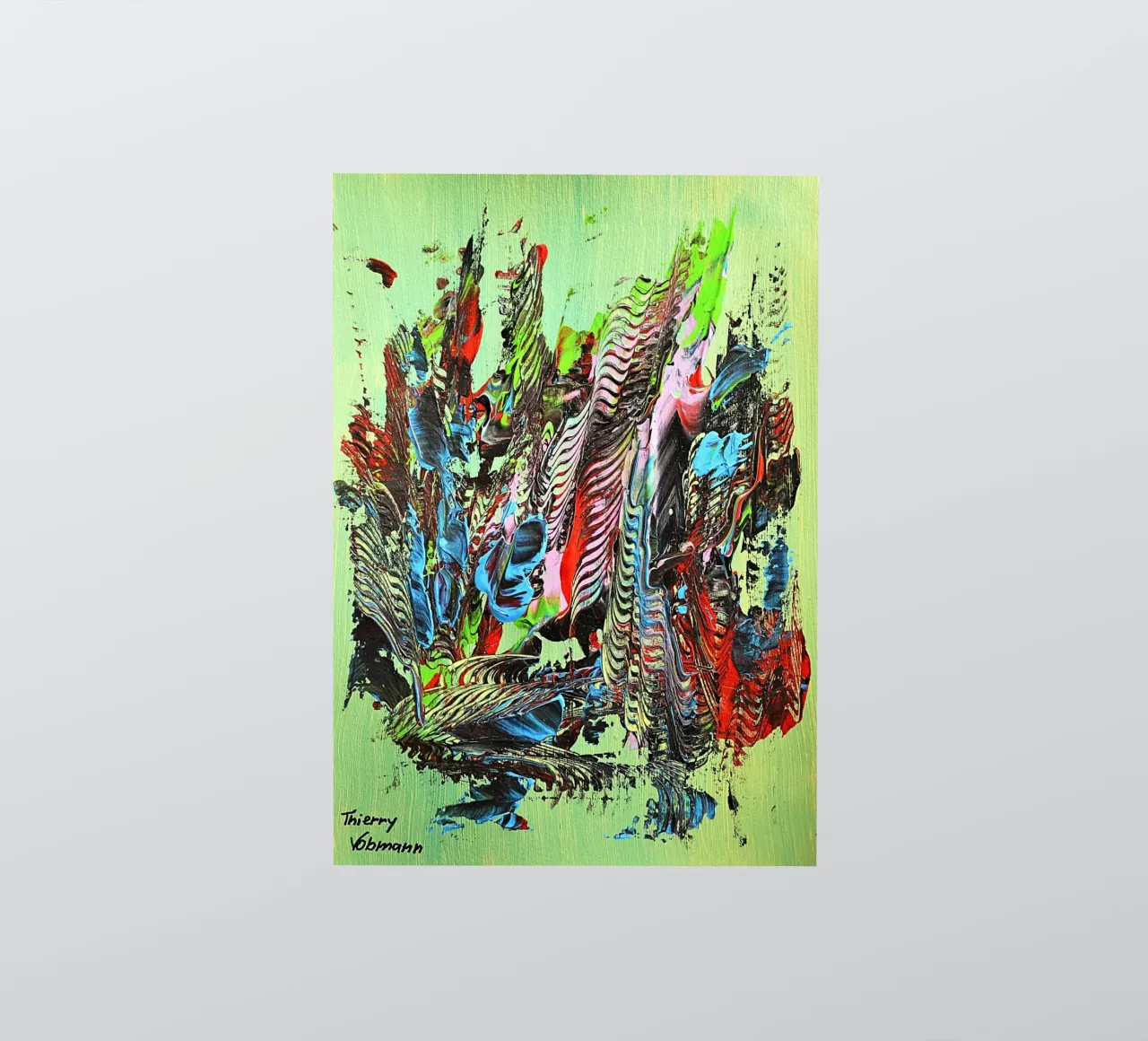 MESSAGE FROM THE HEART 13 adesivo da Thierry Vobmann Abstract painting