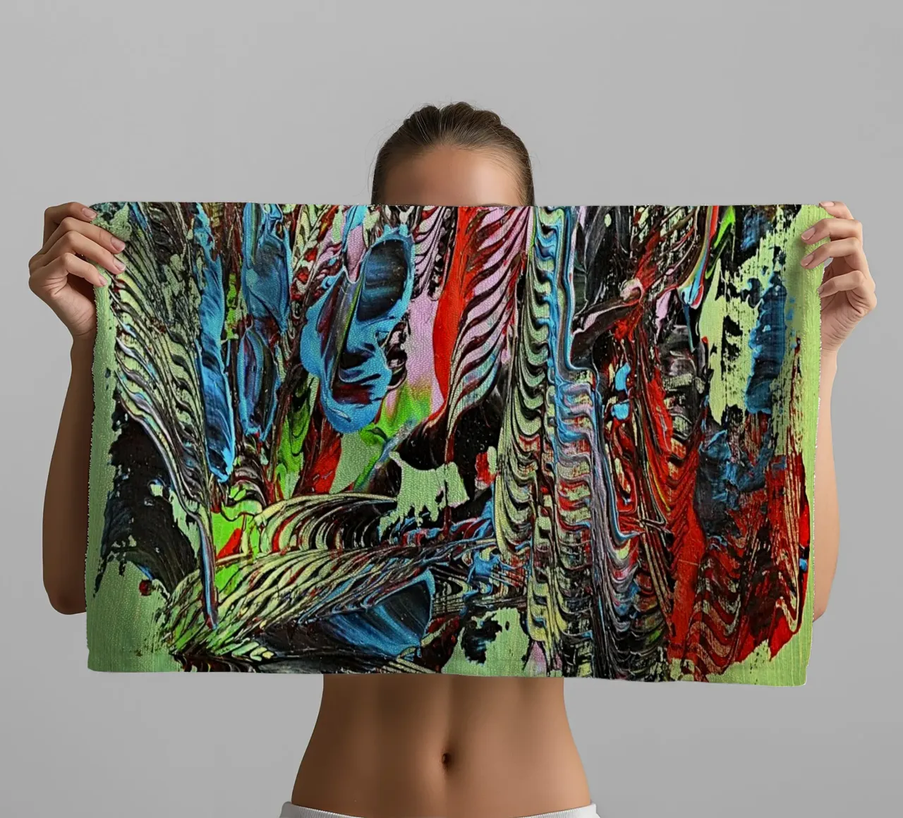 MESSAGE FROM THE HEART 13 asciugamano da bagno da Thierry Vobmann Abstract painting
