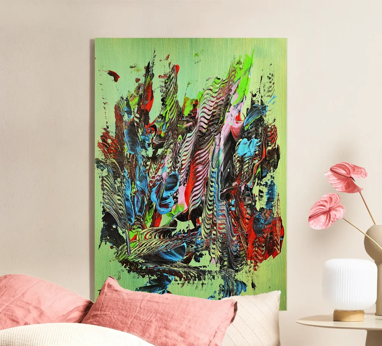 MESSAGE FROM THE HEART 13 plexiglass da Thierry Vobmann Abstract painting