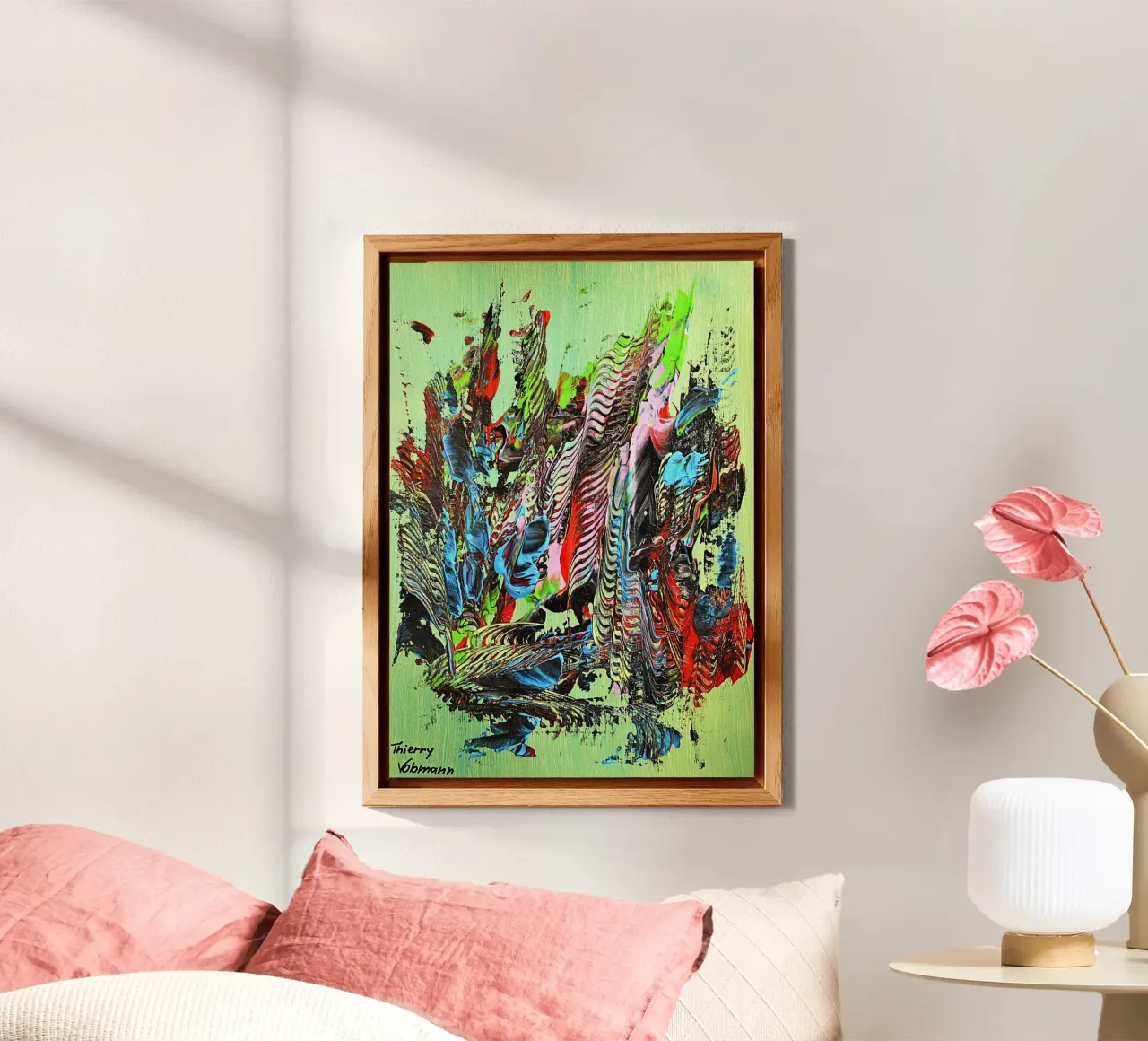 MESSAGE FROM THE HEART 13 alluminio dibond da Thierry Vobmann Abstract painting