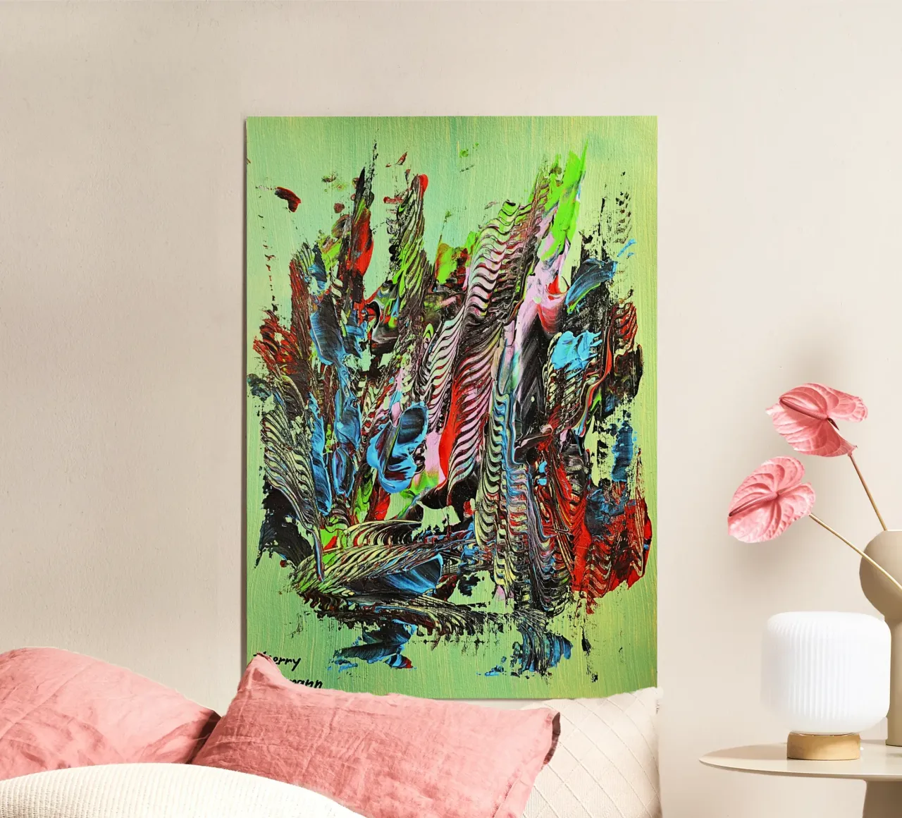 MESSAGE FROM THE HEART 13 alluminio dibond da Thierry Vobmann Abstract painting